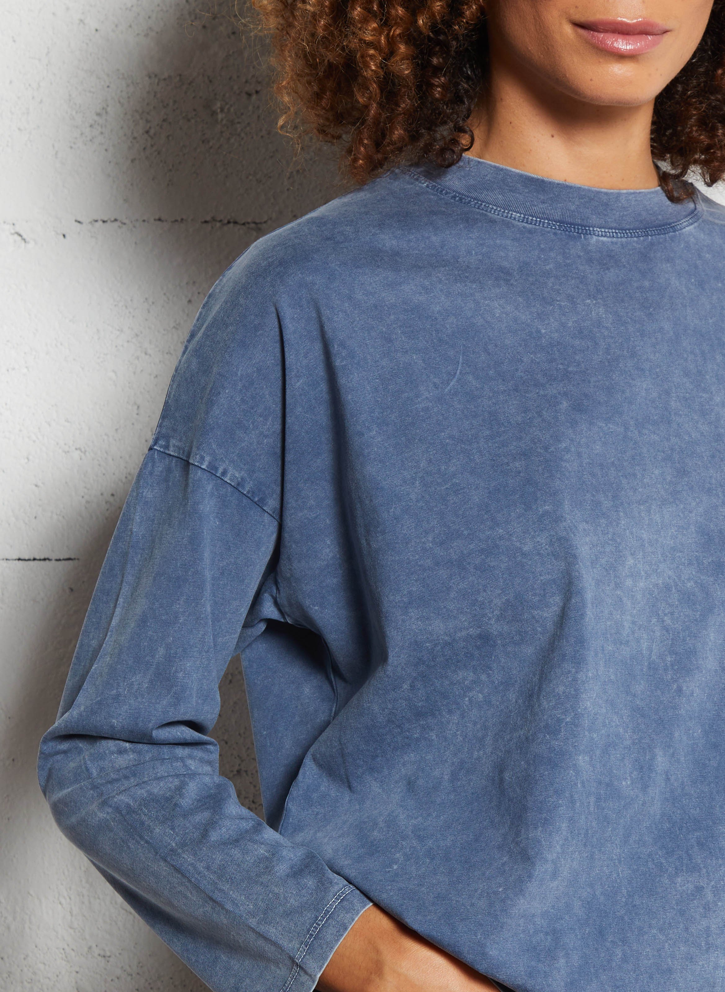Oversized ruimvallend katoenen T-shirt BELLEROSE Blauw