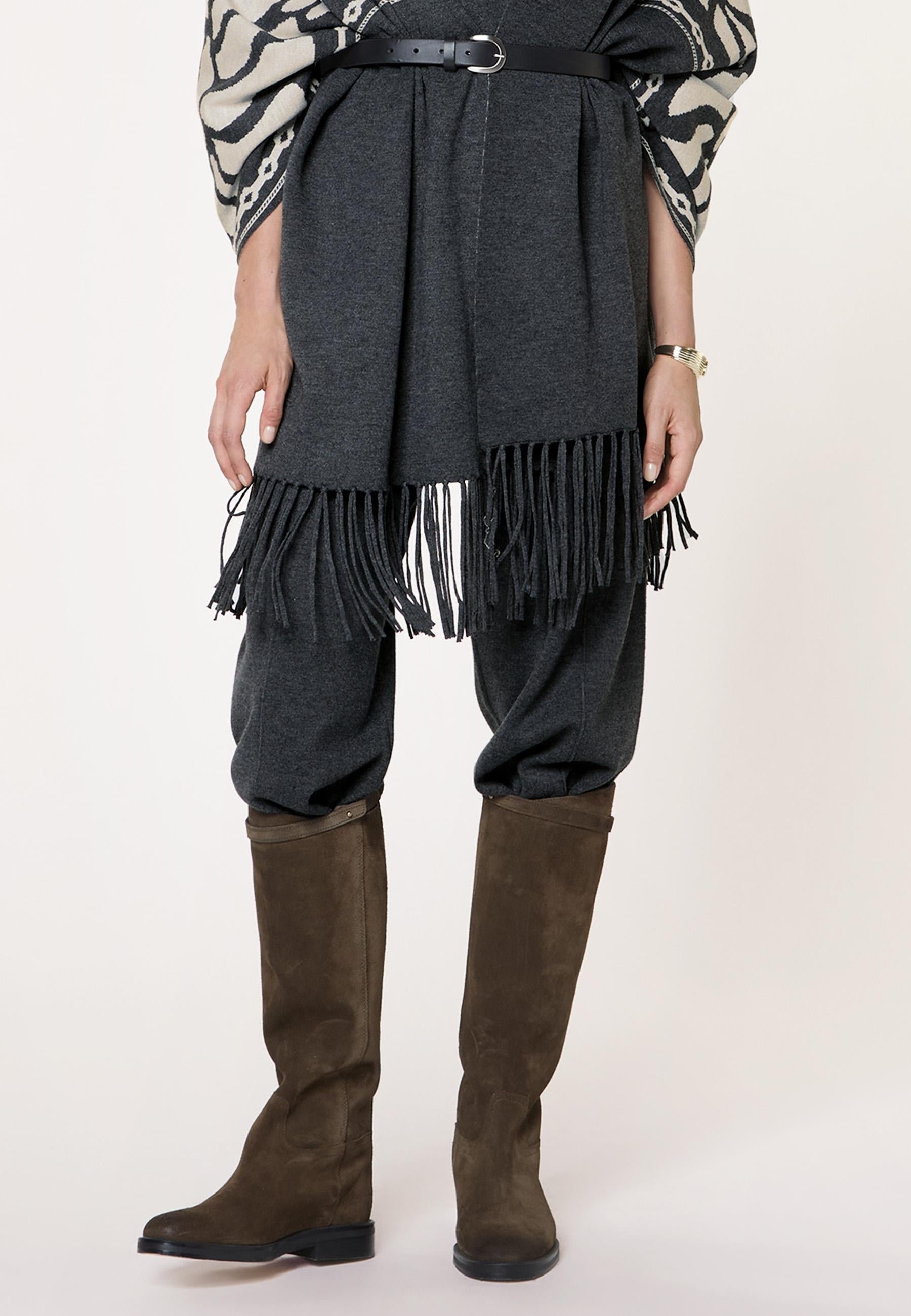 Jacquard knit stole RODIER Grey