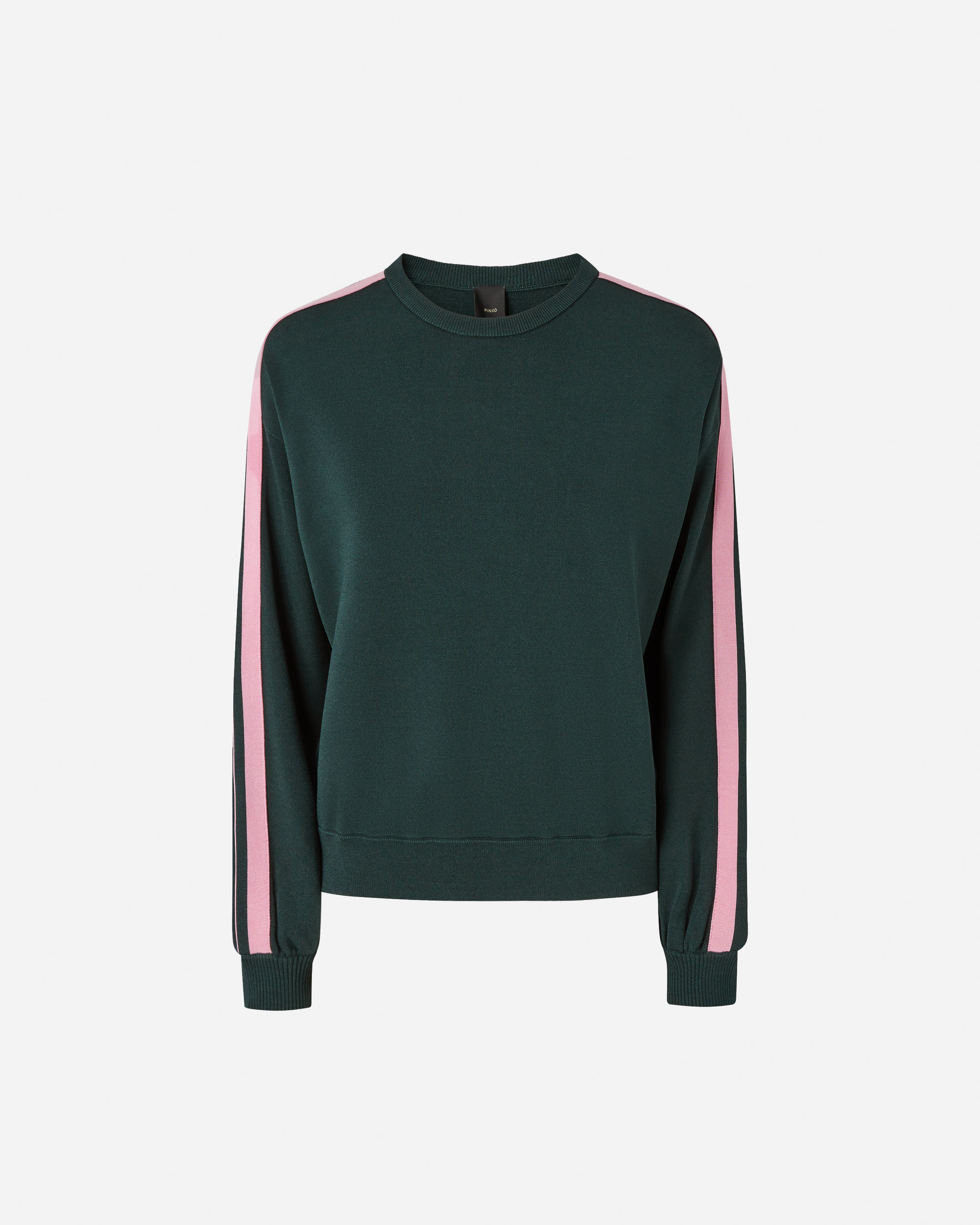 Sporty sweatshirt with love birds logo PINKO Green