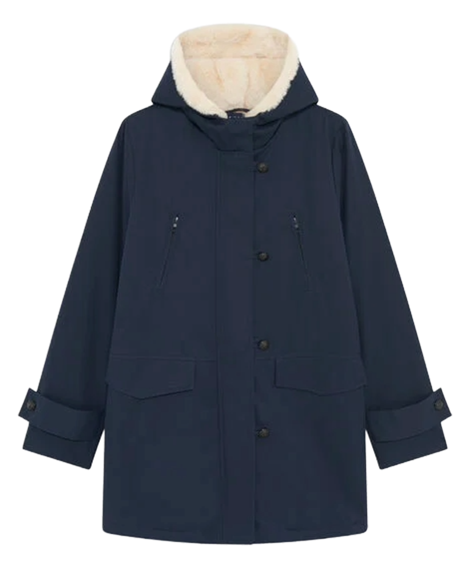 Hooded parka CAROLL Blue