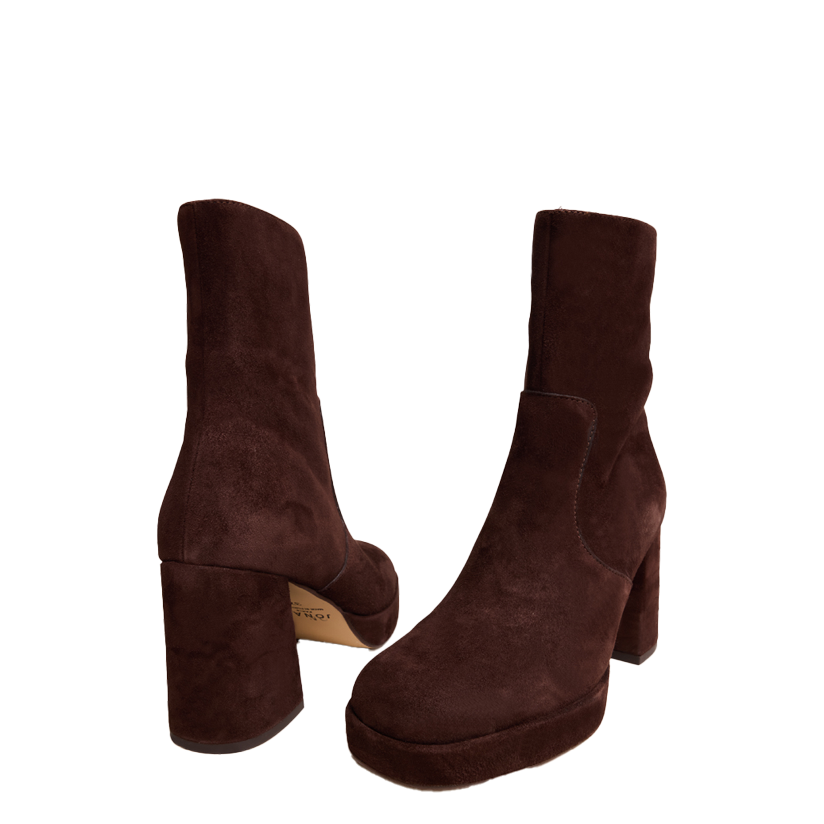 Suède enkellaarzen Brown