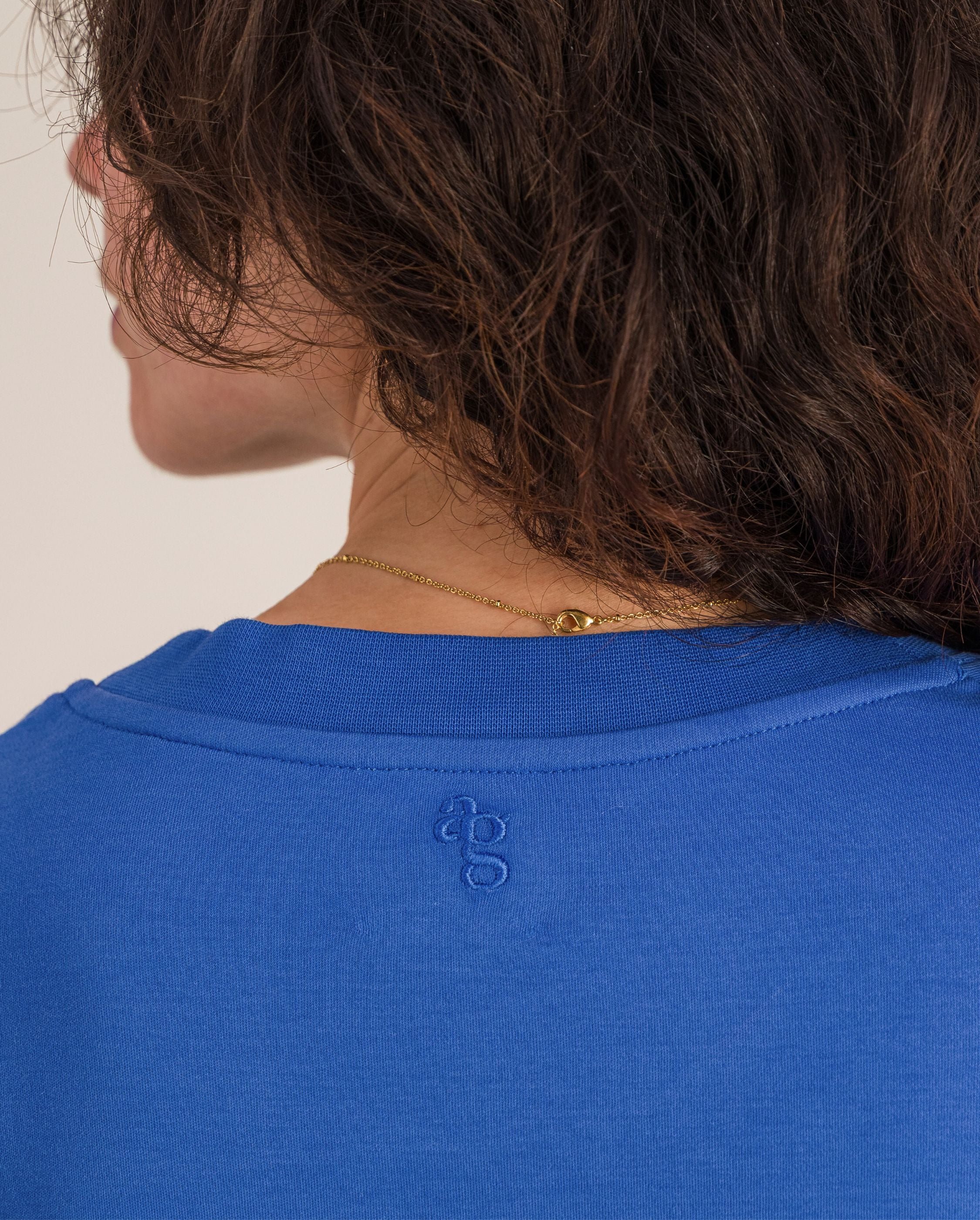 Women's organic cotton t-shirt, azure ANGARDE Blue