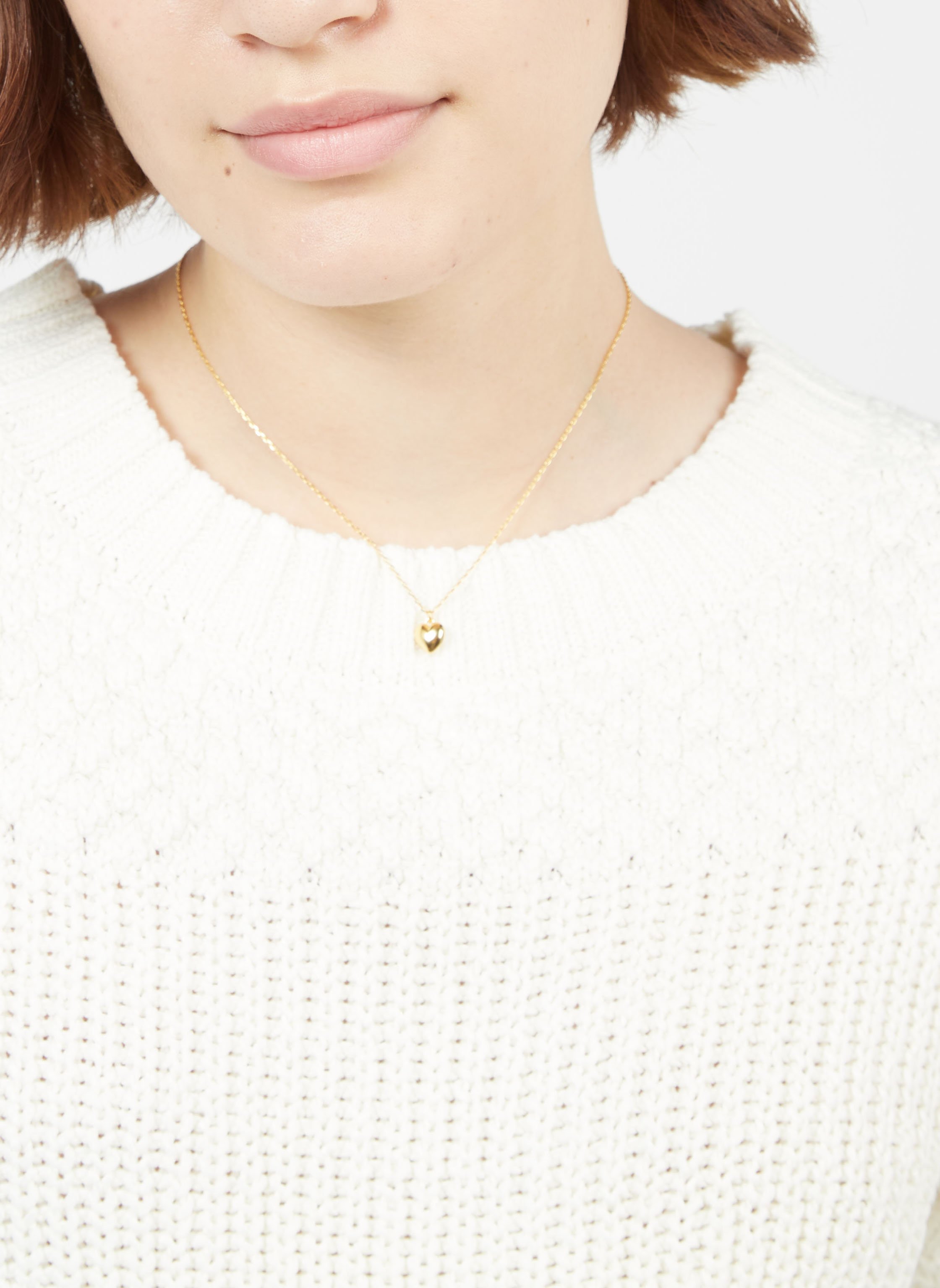 Collar con colgante de corazón FEEKA Dorado