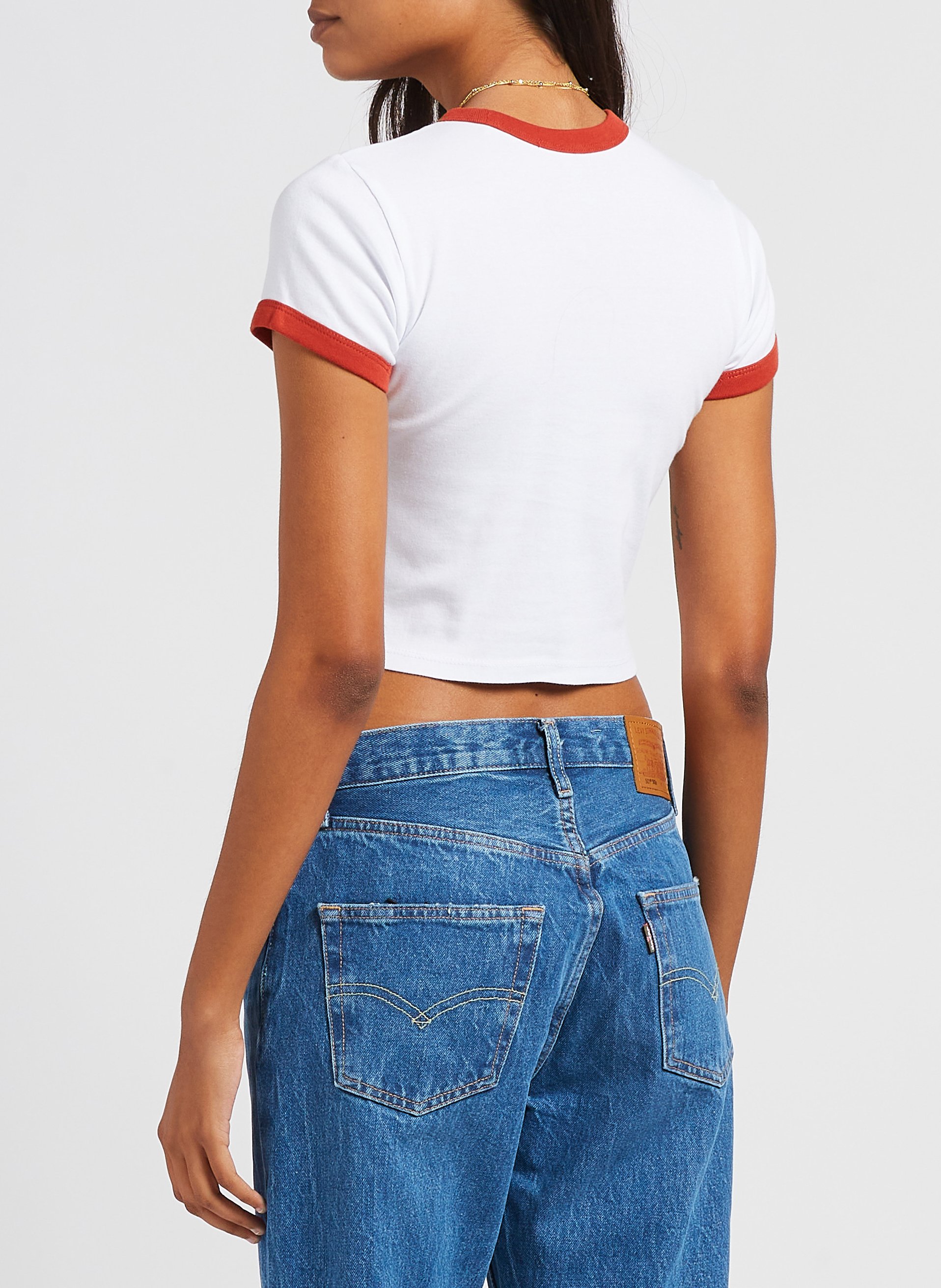 Tee shirt court col rond imprimé  LEVI'S White