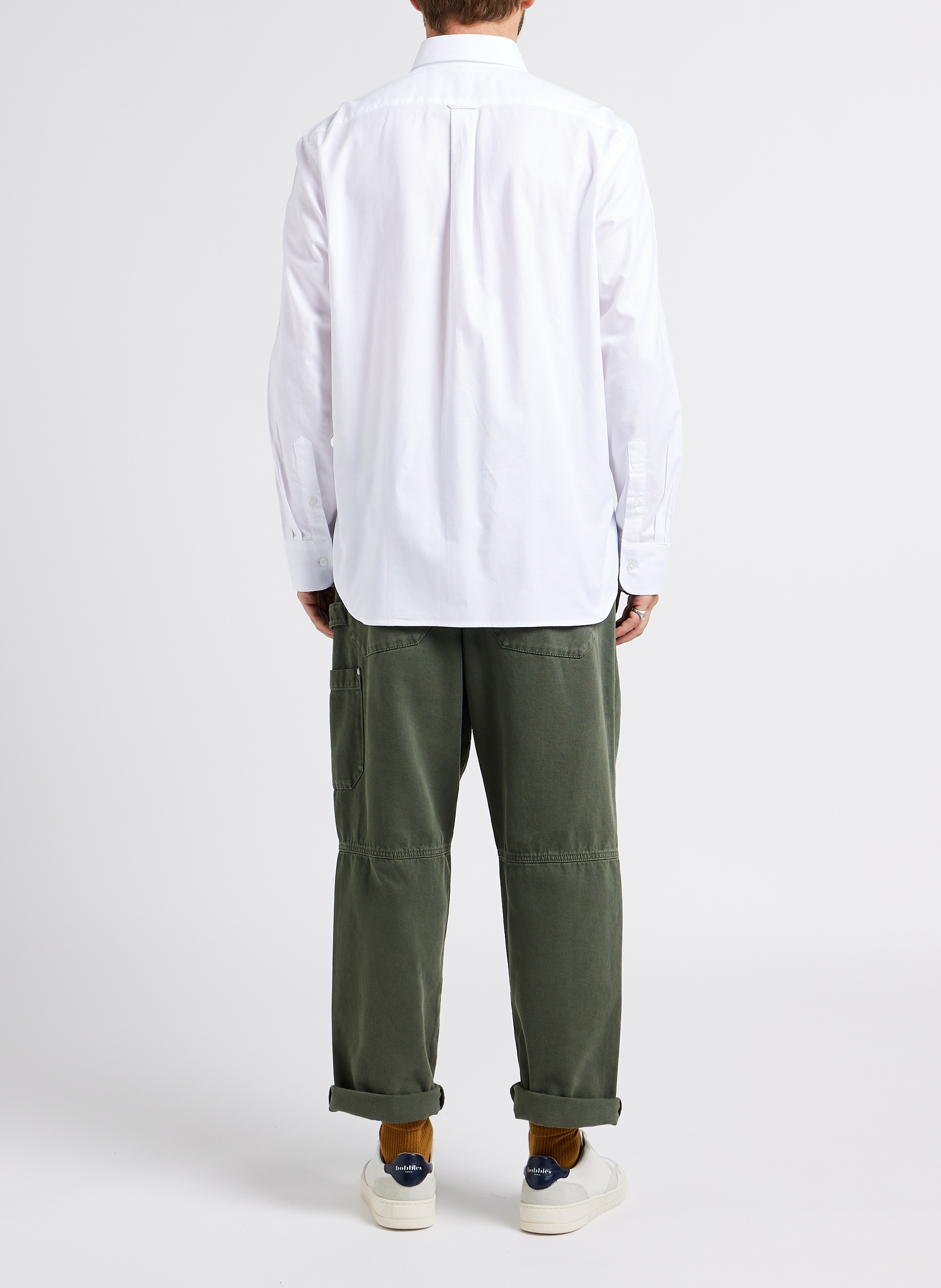 Straight-cut cotton shirt with classic collar EDEN PARK White