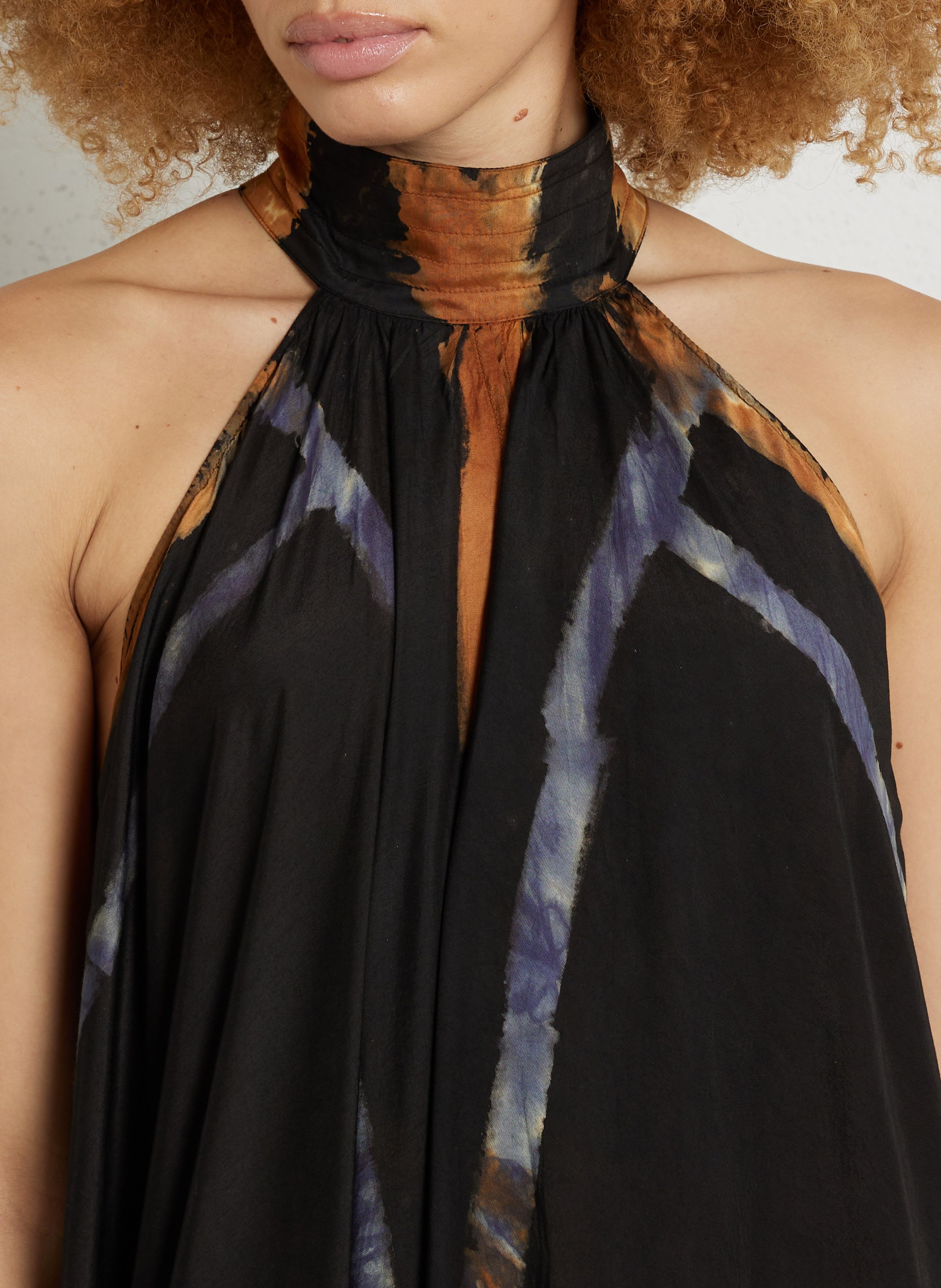 Lange, wijde jurk met print MES DEMOISELLES Veelkleurig