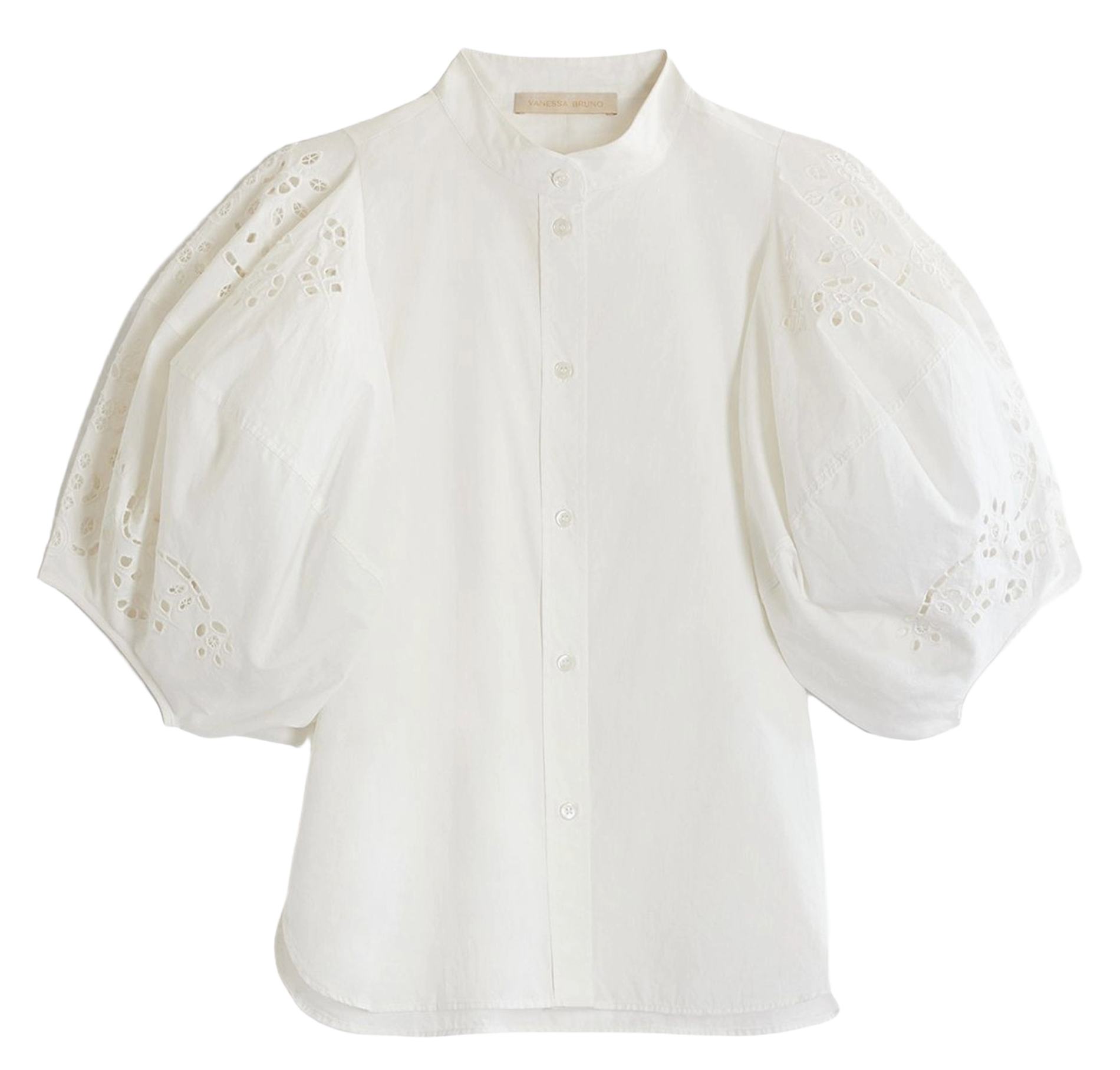 Chemise manche bouffantes dentelle VANESSA BRUNO Blanc