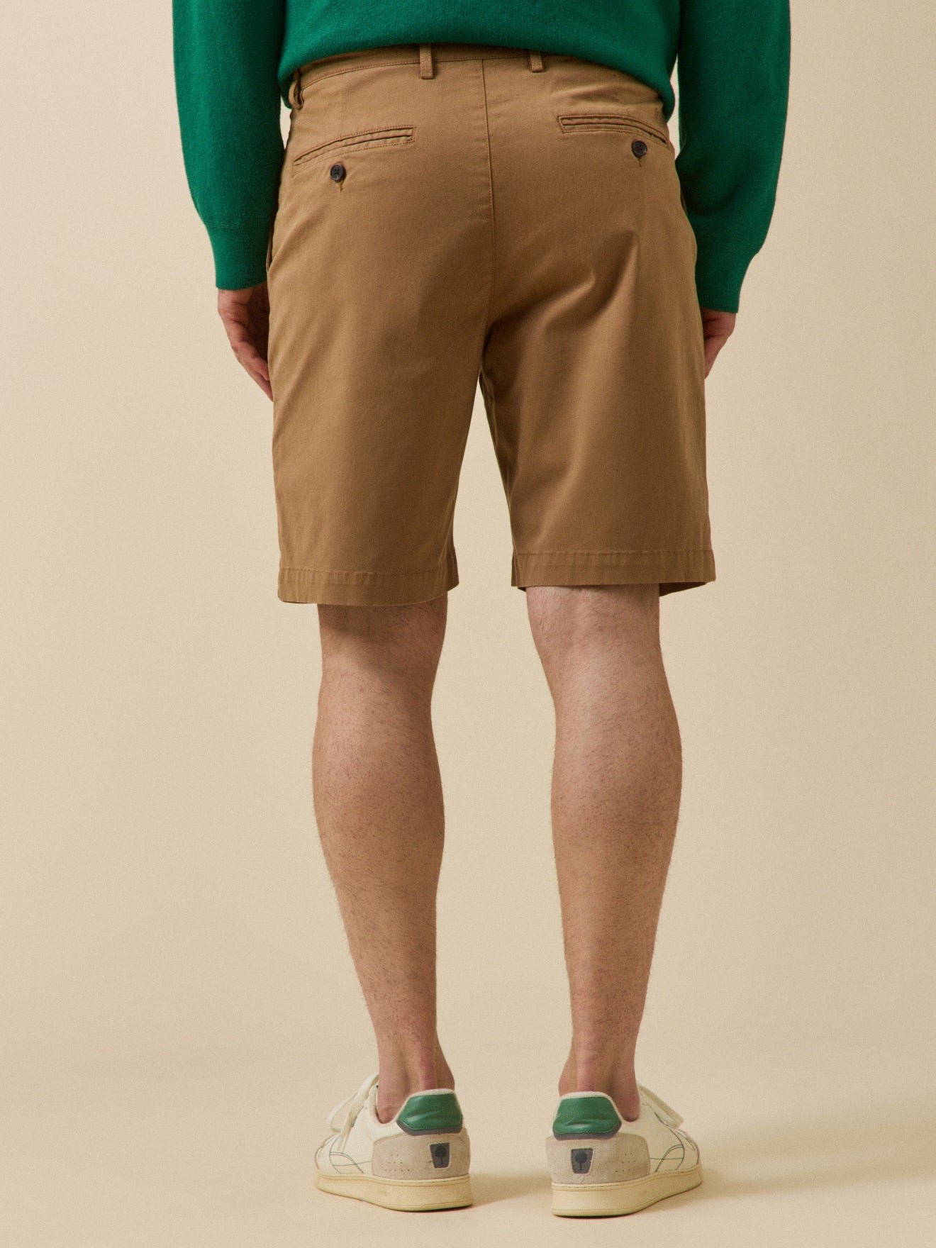 Stretch cotton chino Bermuda shorts CYRILLUS Brown