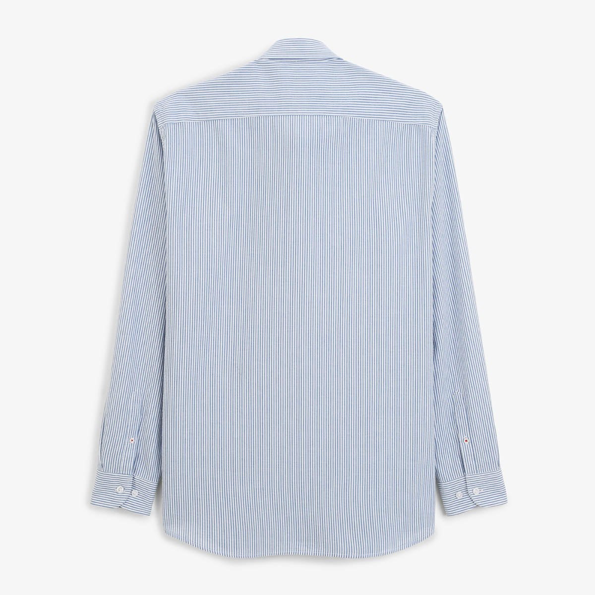 Striped Oxford cotton long-sleeve shirt SERGE BLANCO Blue