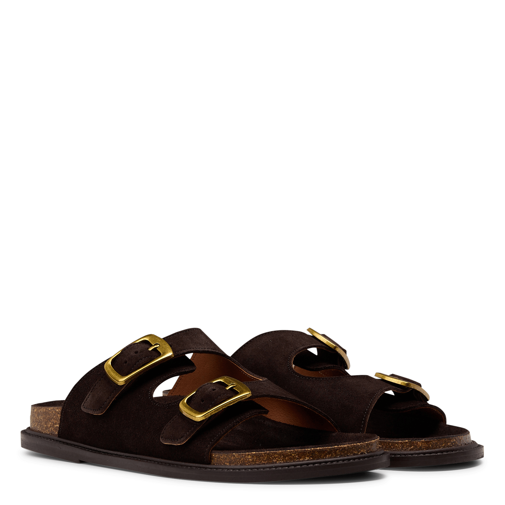 Flat suede mules MELLOW YELLOW Brown