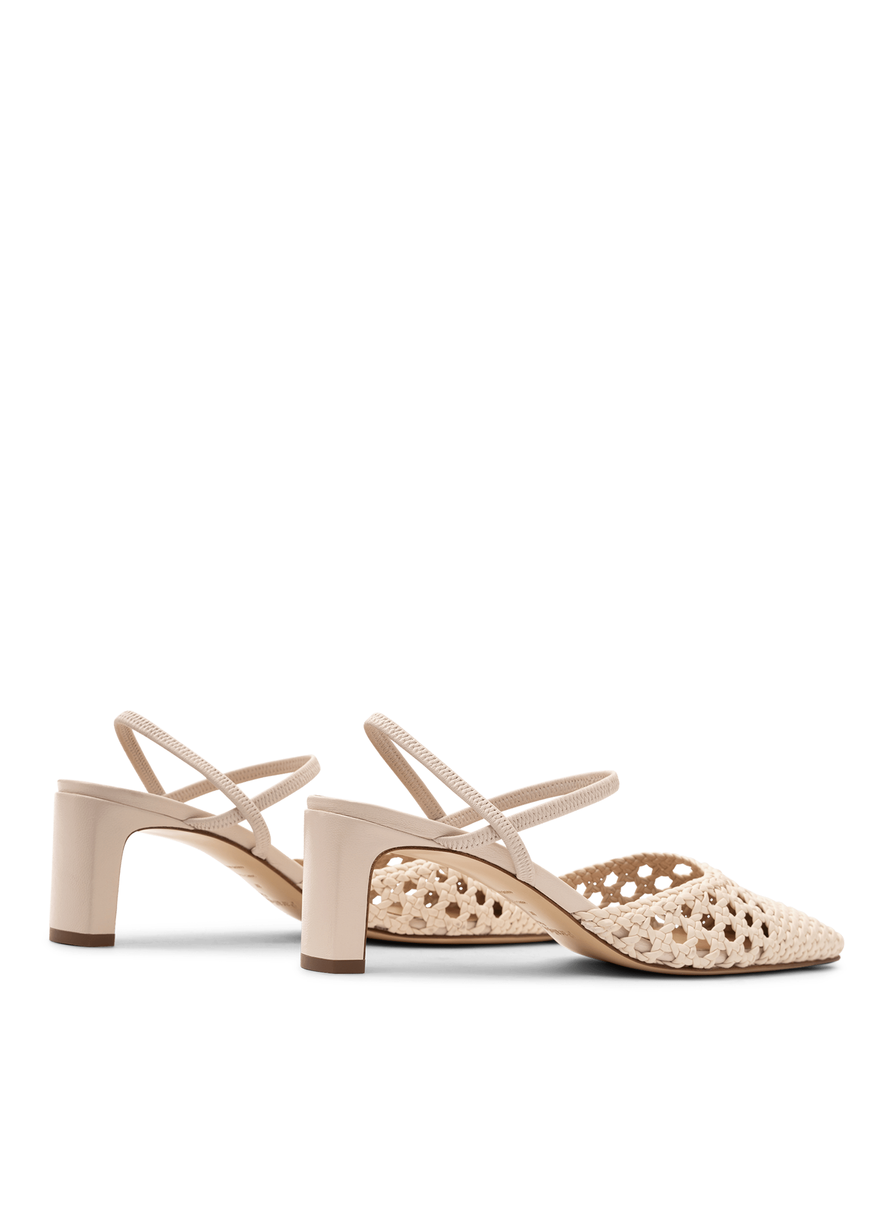 Slingback en cuir nappa latte PARALLELE PARIS Blanc