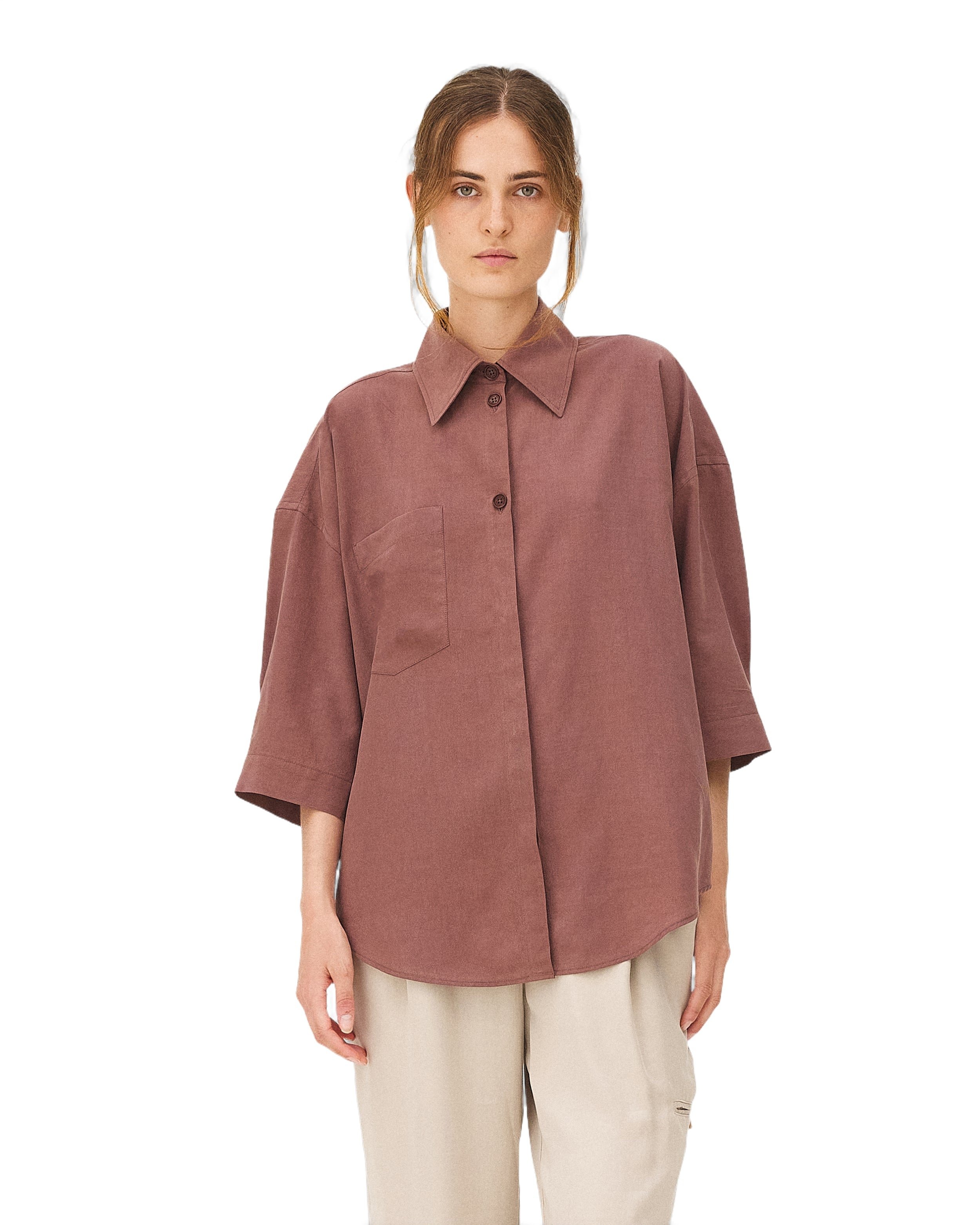 Chemise décontractée ameer brown Noyoco Marron