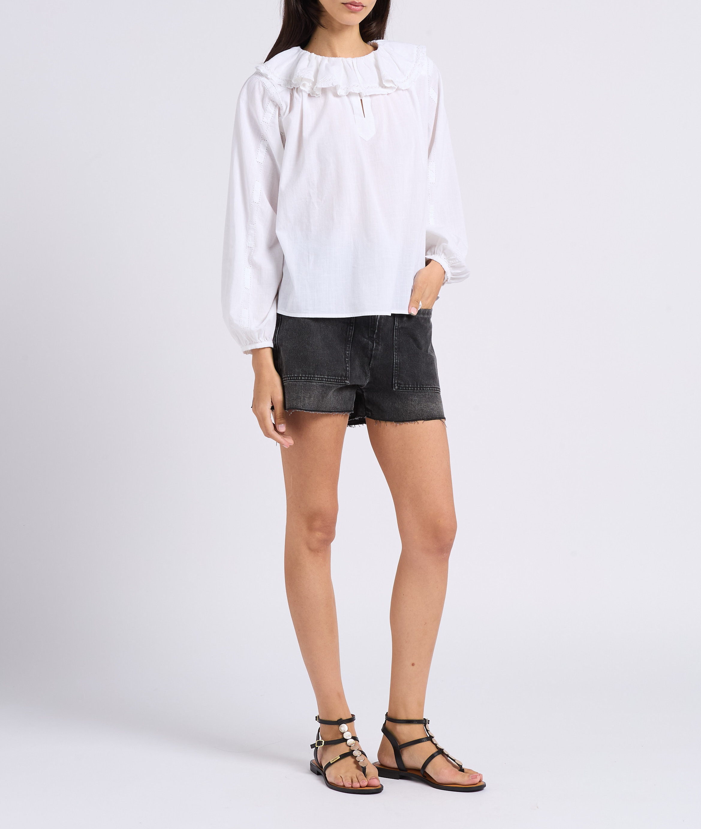 Flat leather sandals LES TROPEZIENNES PAR M.BELARBI White