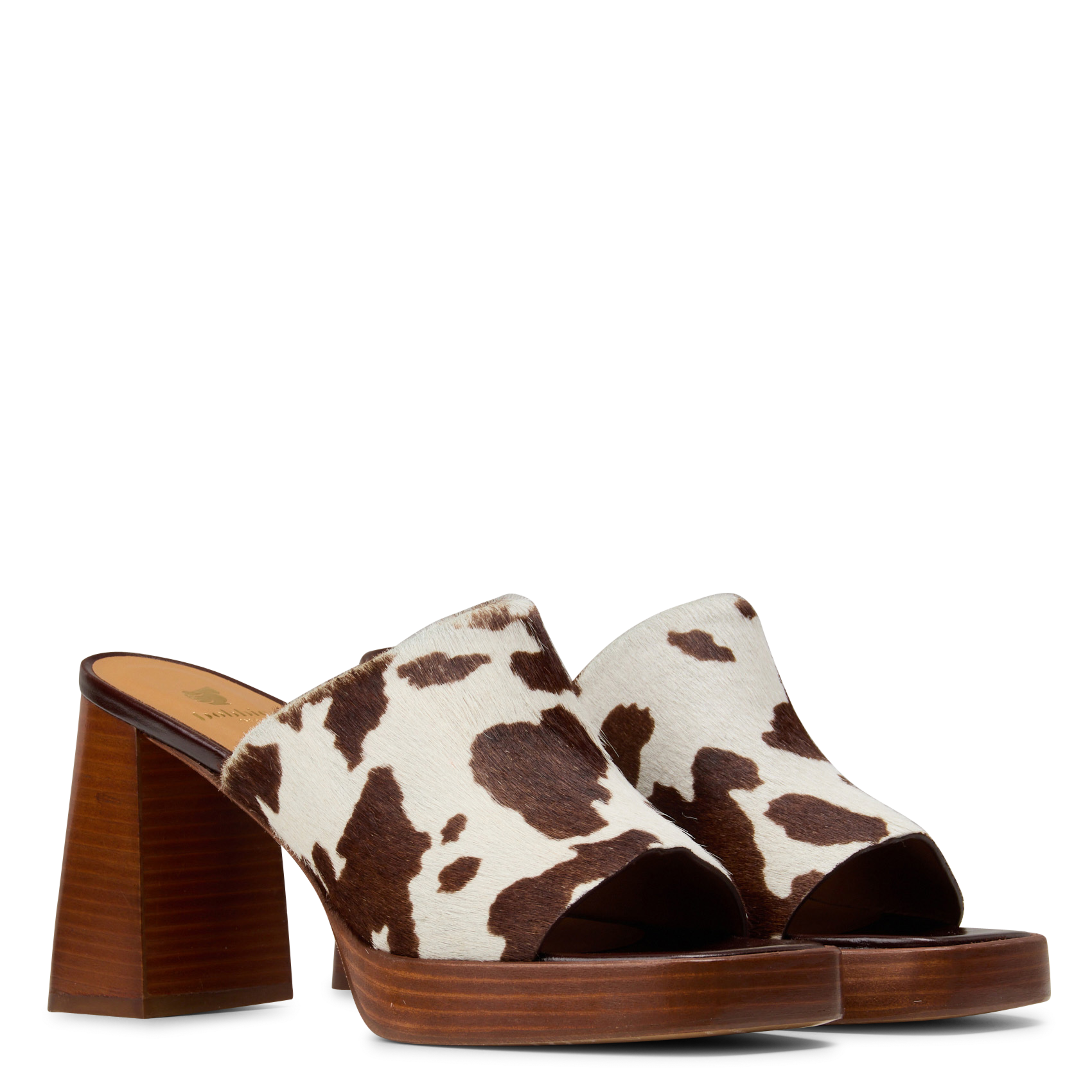 Printed pony leather mules BOBBIES Multicolored