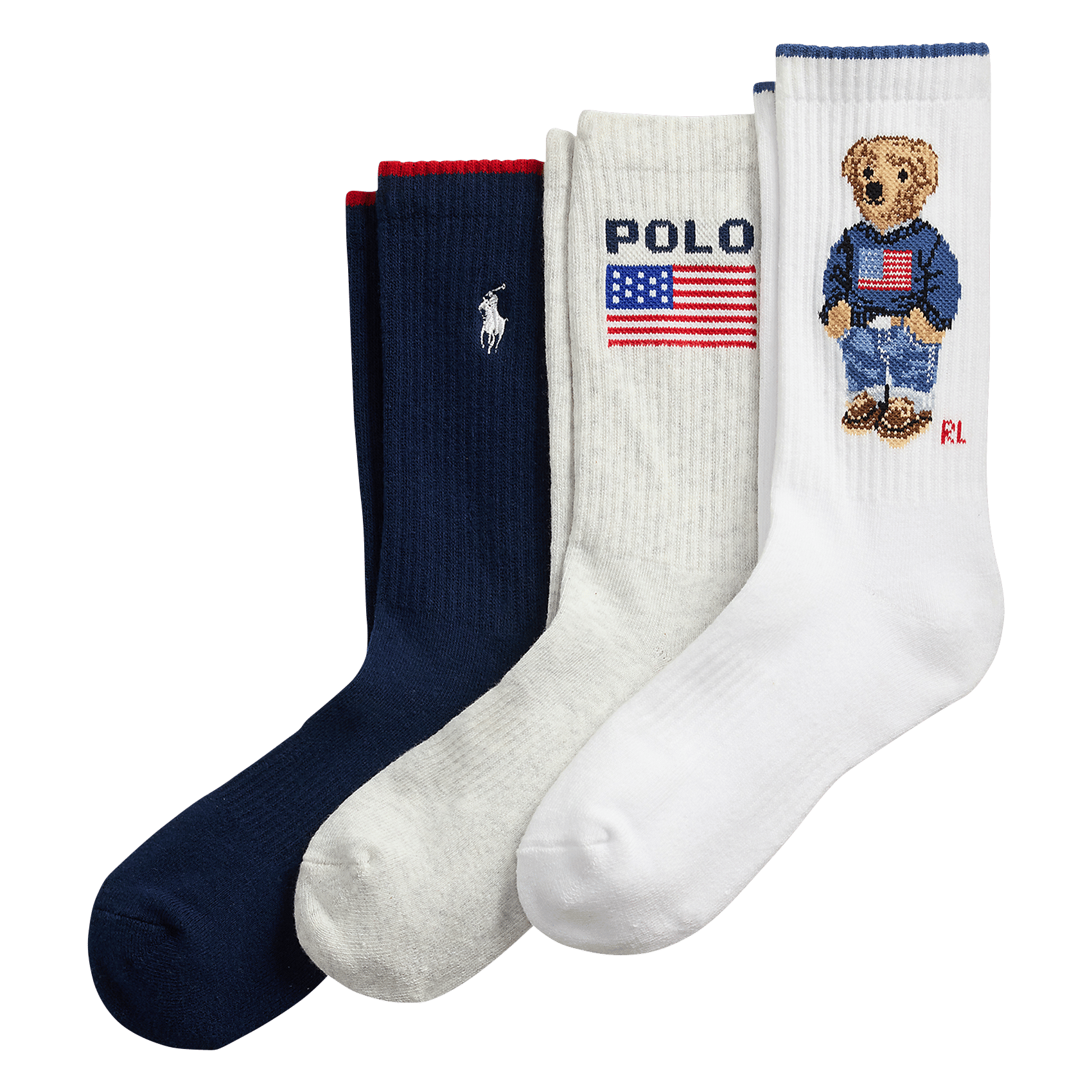 Lot de 3 chaussettes en coton mélangé POLO RALPH LAUREN Multicolore