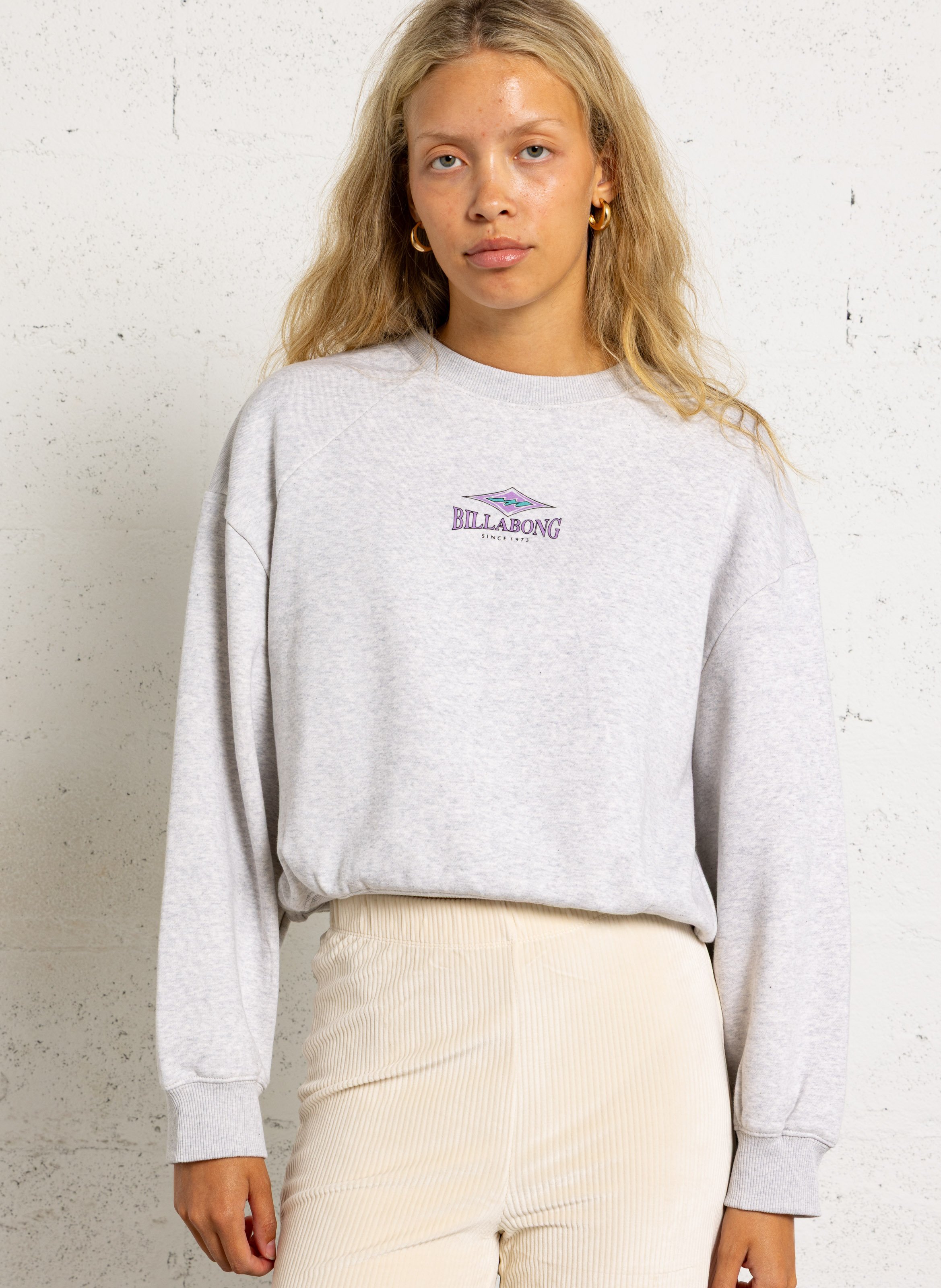 Weites Sweatshirt aus Baumwoll-Mix mit Rundhalsausschnitt und Siebdruck BILLABONG