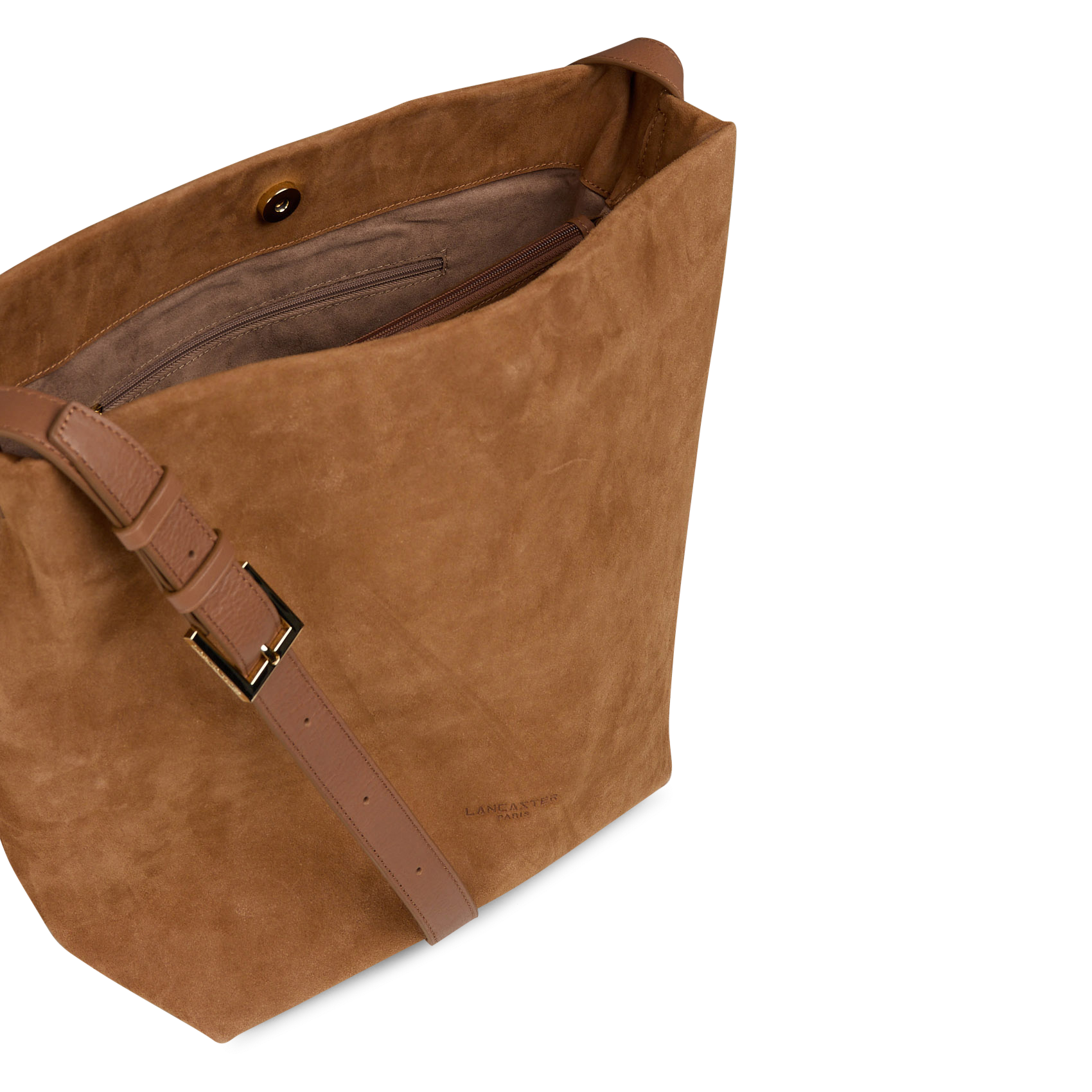 Handtasche aus Veloursleder LANCASTER PARIS Braun