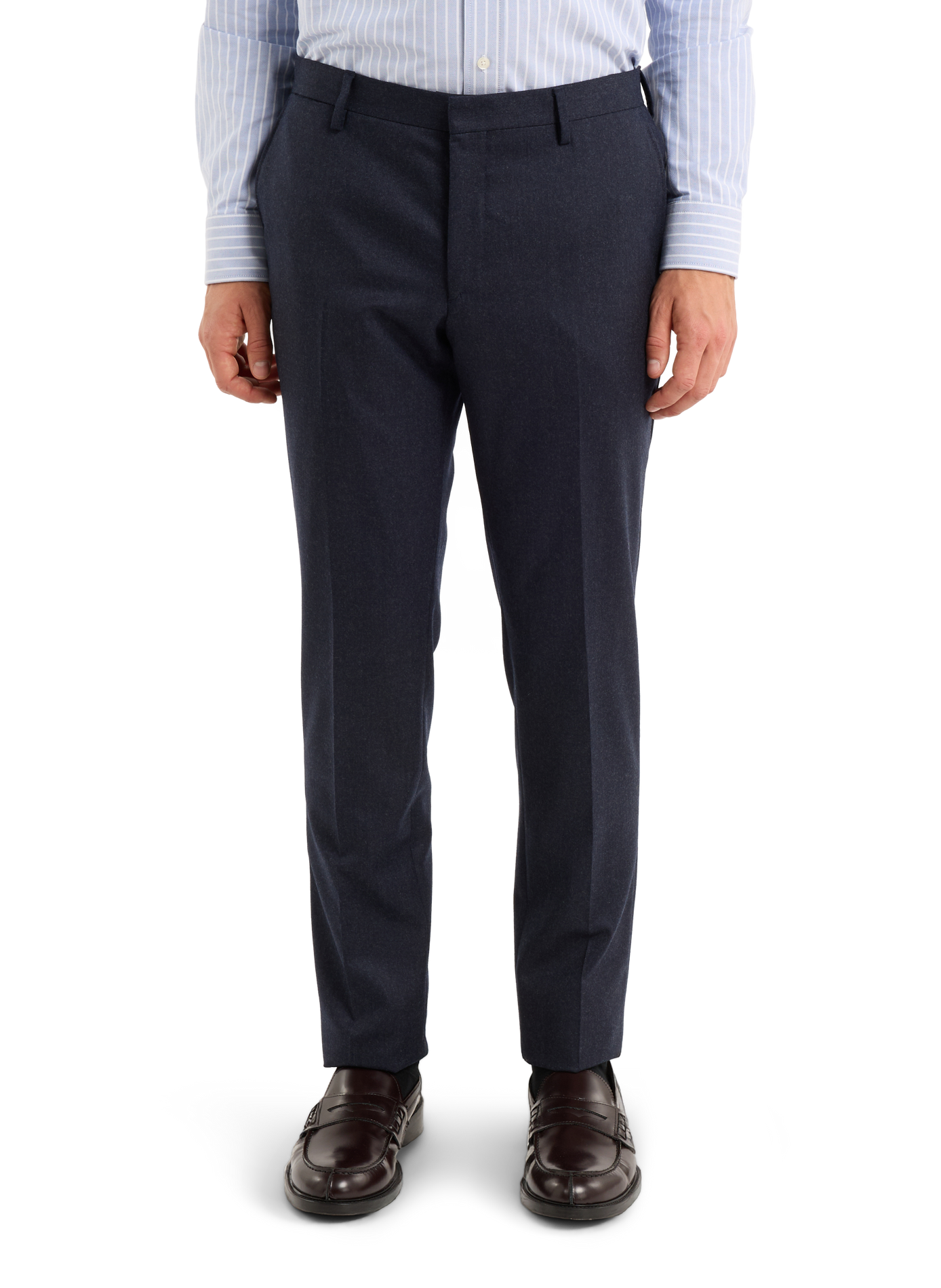 Slim-fit wool suit trousers SAISON 1865 Blue
