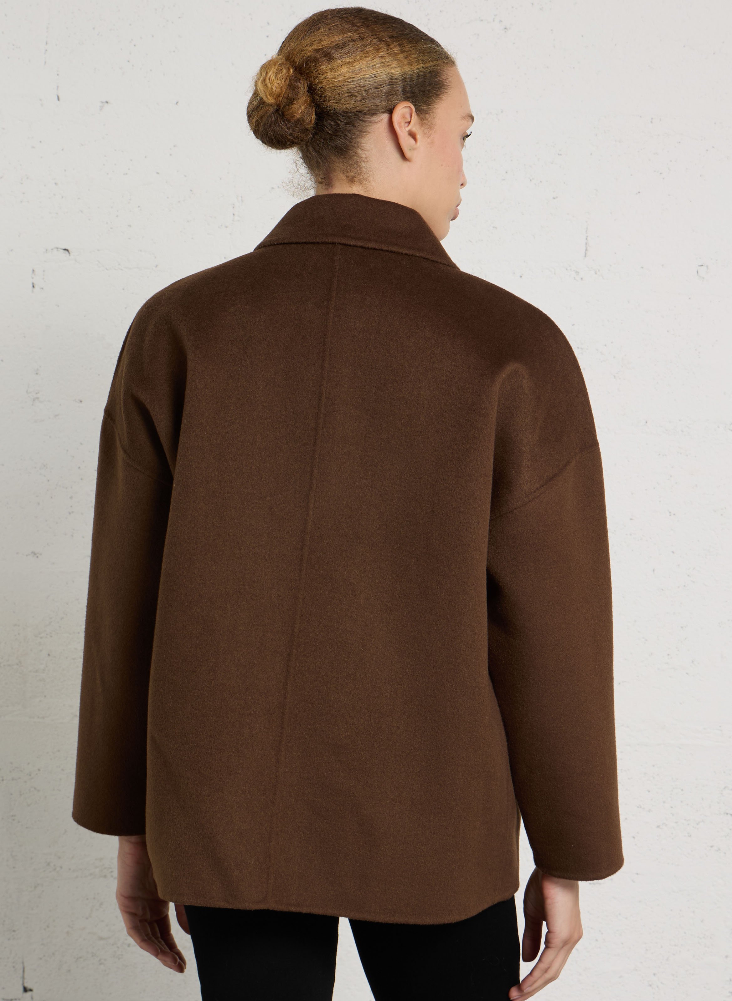 Blouson ample en laine mélangée MAISON 123 Marron