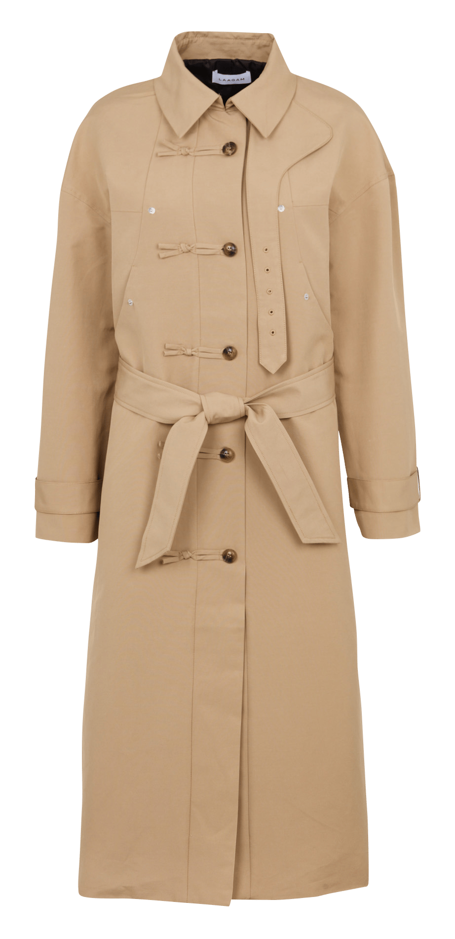 Cotton-blend trench with tailored collar LAAGAM Beige