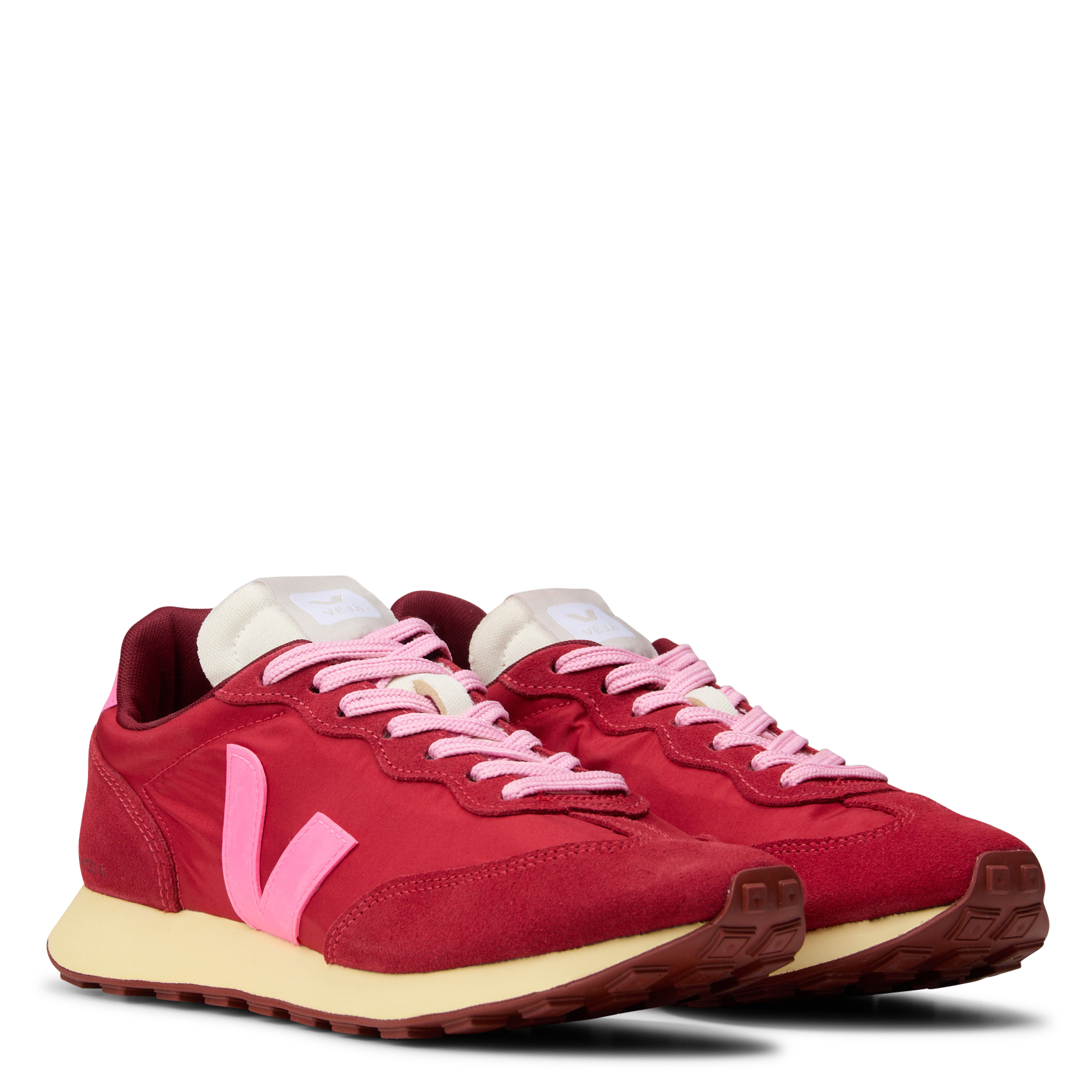 Low-top dual-fabric sneakers VEJA Red