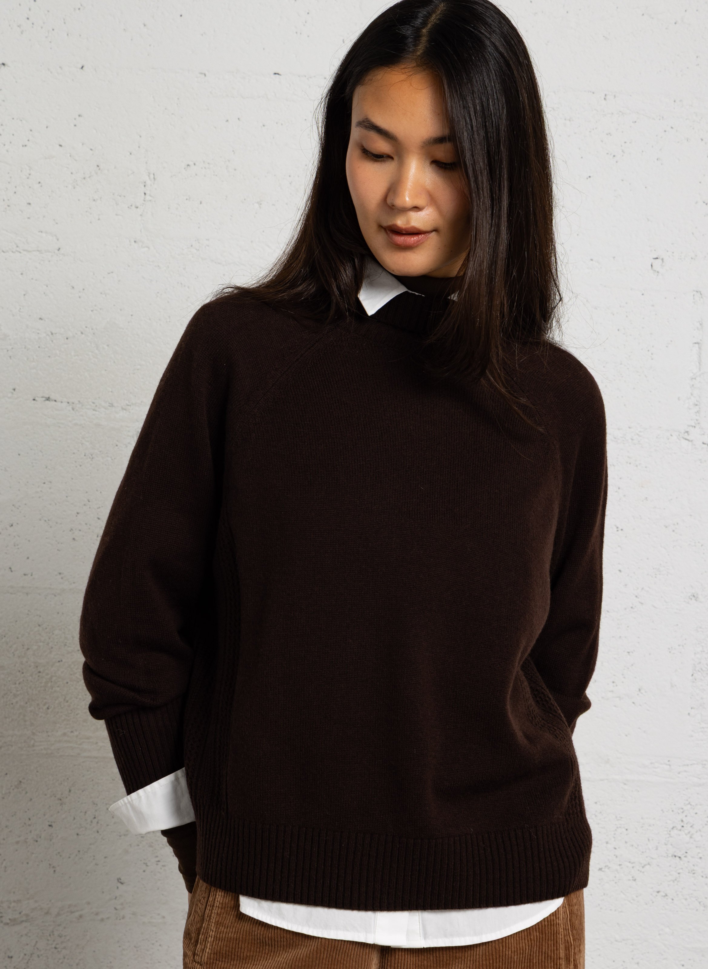 Oversized wool sweater DES PETITS HAUTS Brown