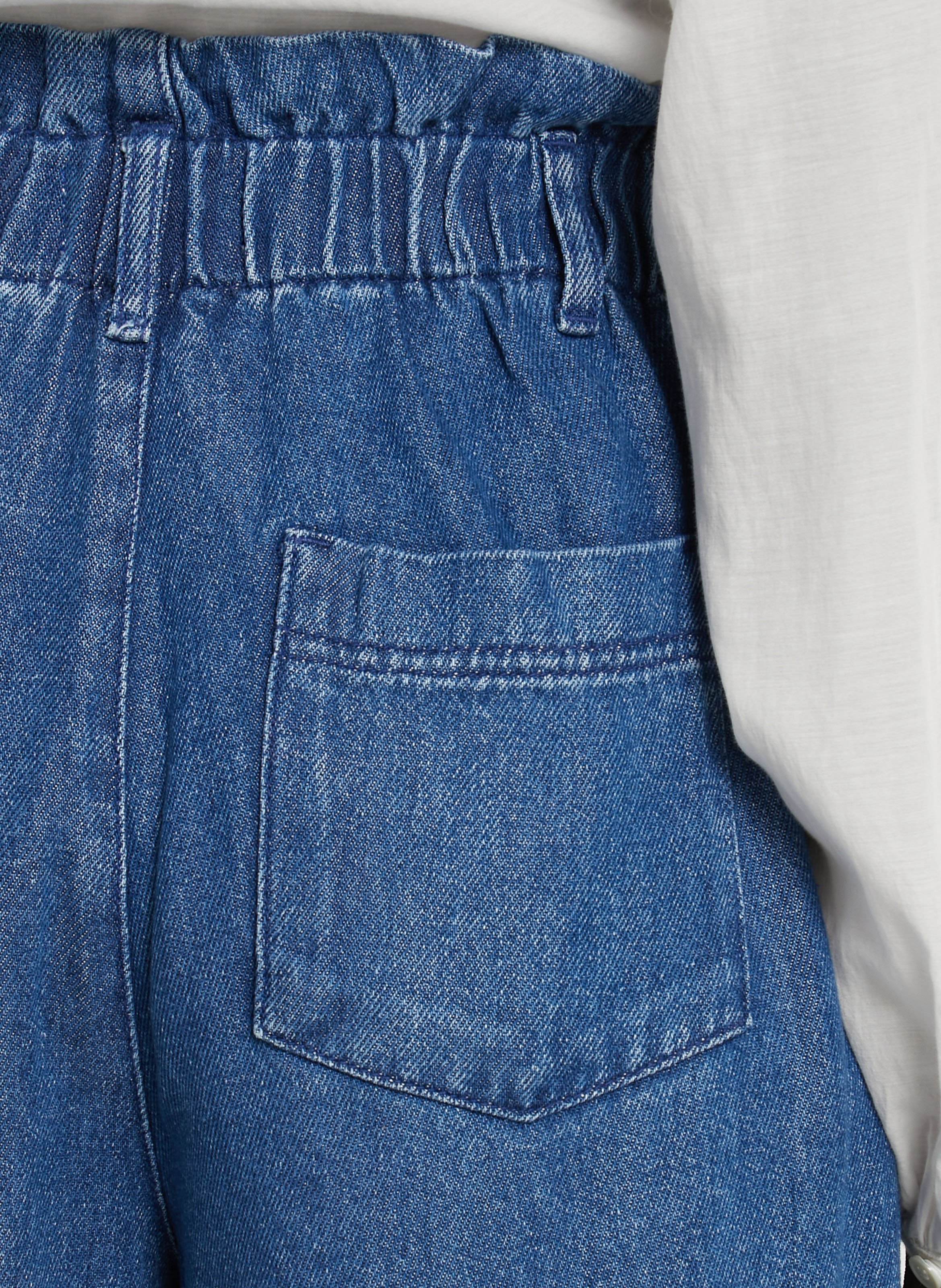 Weite Jeans mit elastischem Bund DES PETITS HAUTS Blau