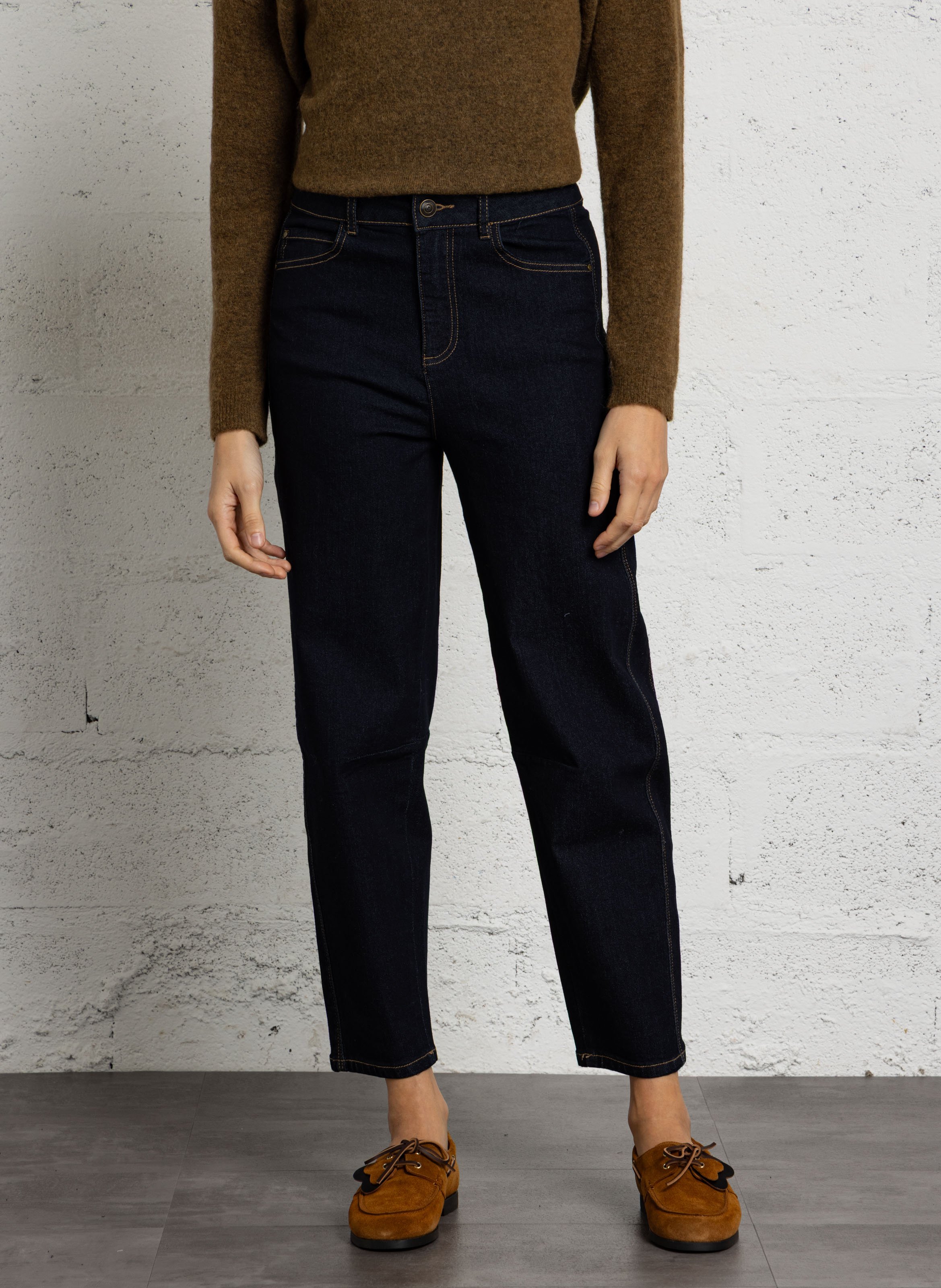 Balloon jeans in blended cotton MAISON 123 Blue