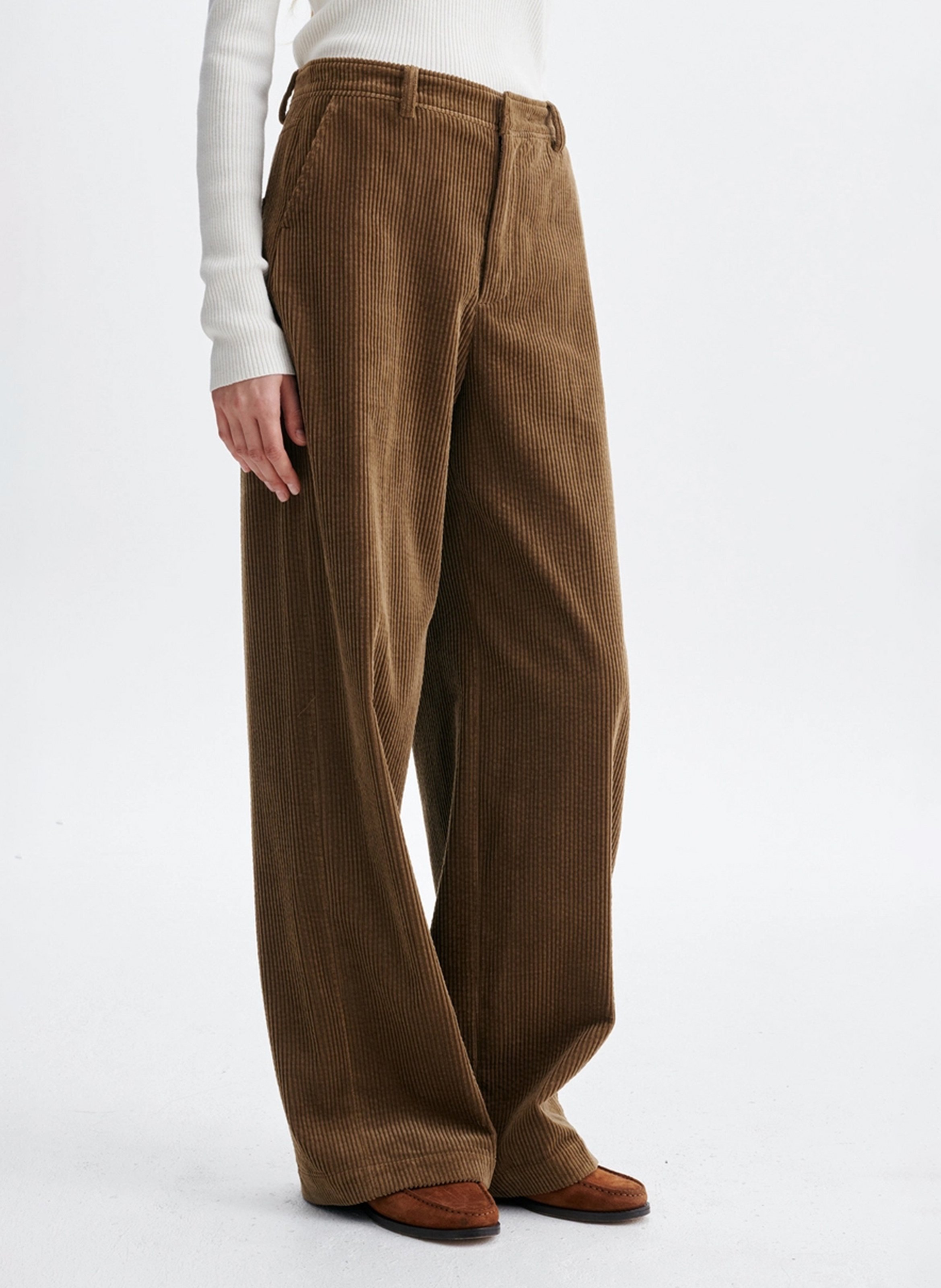 Wide-leg cotton pants VANESSA BRUNO Beige