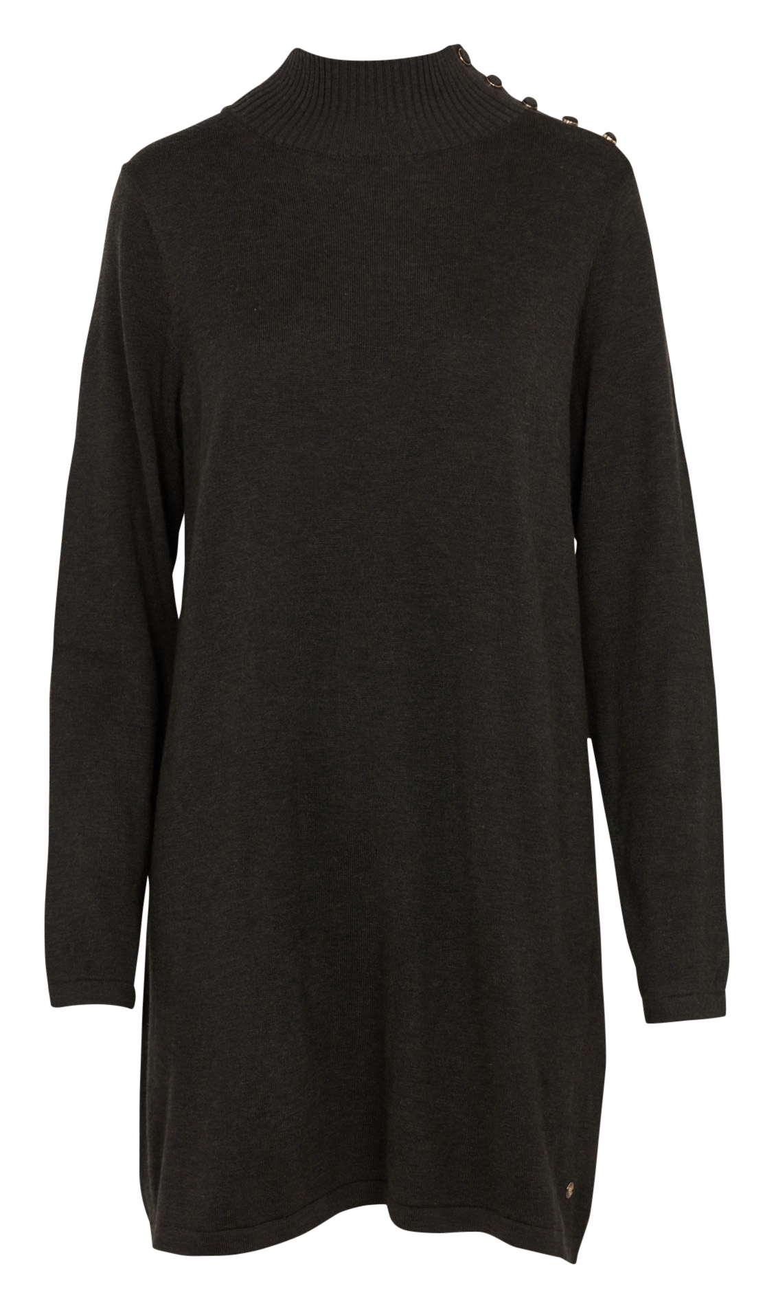 Robe courte pull col montant  LA PETITE ETOILE Kaki