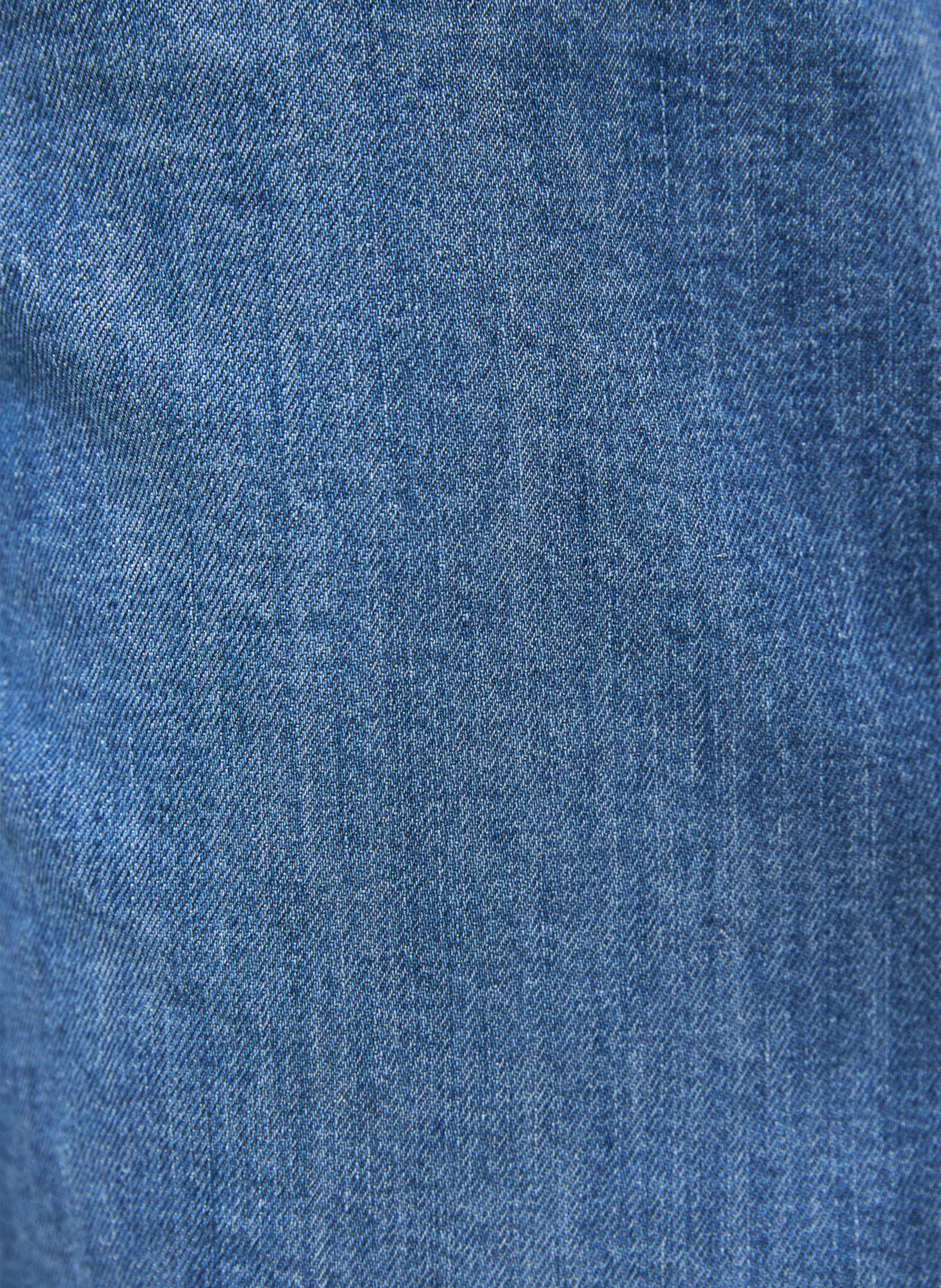 Jean barrel taille haute en coton mélangé HUMILITY Bleu