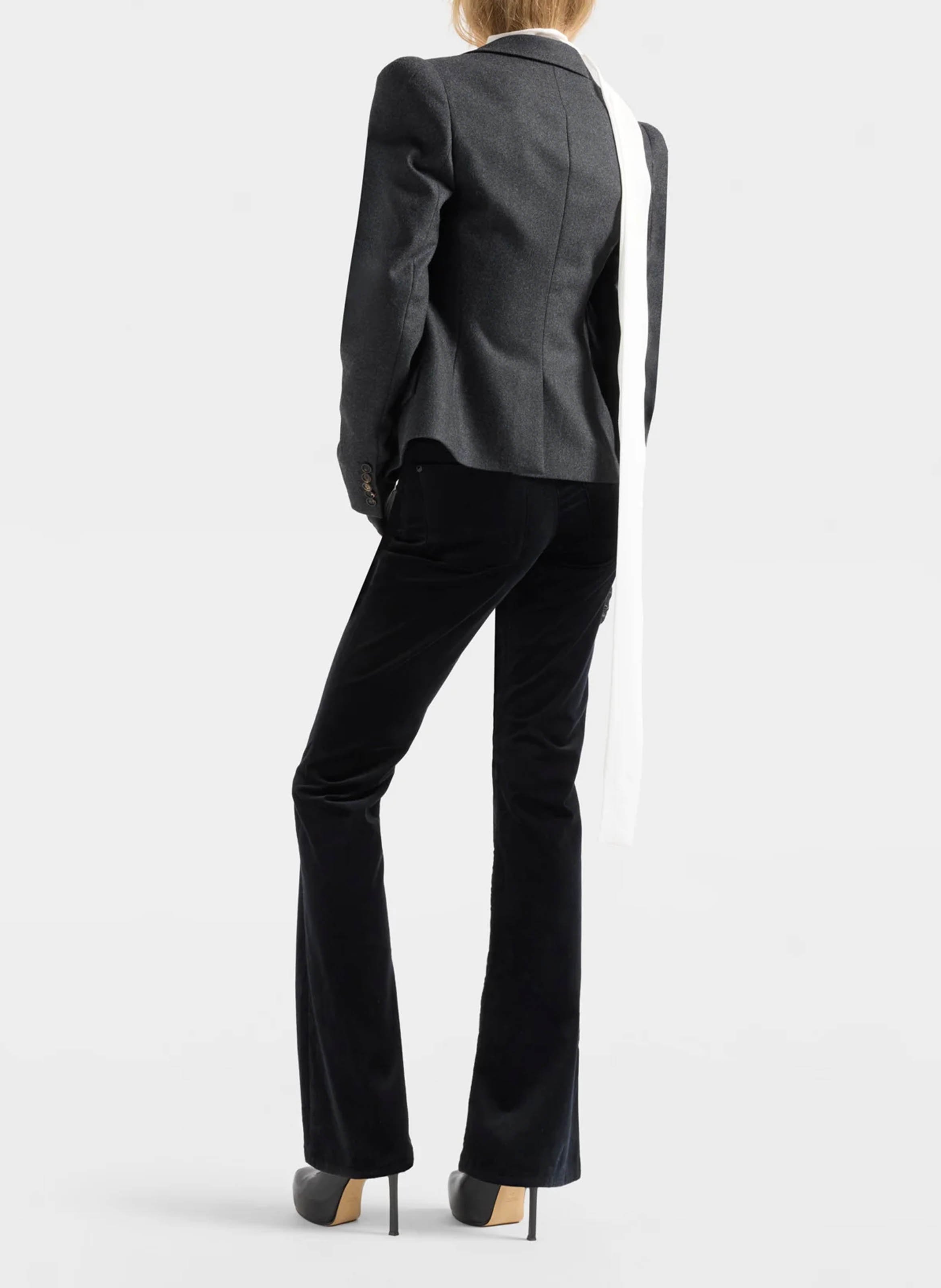 Flared cotton-blend jeans 7 FOR ALL MANKIND Black