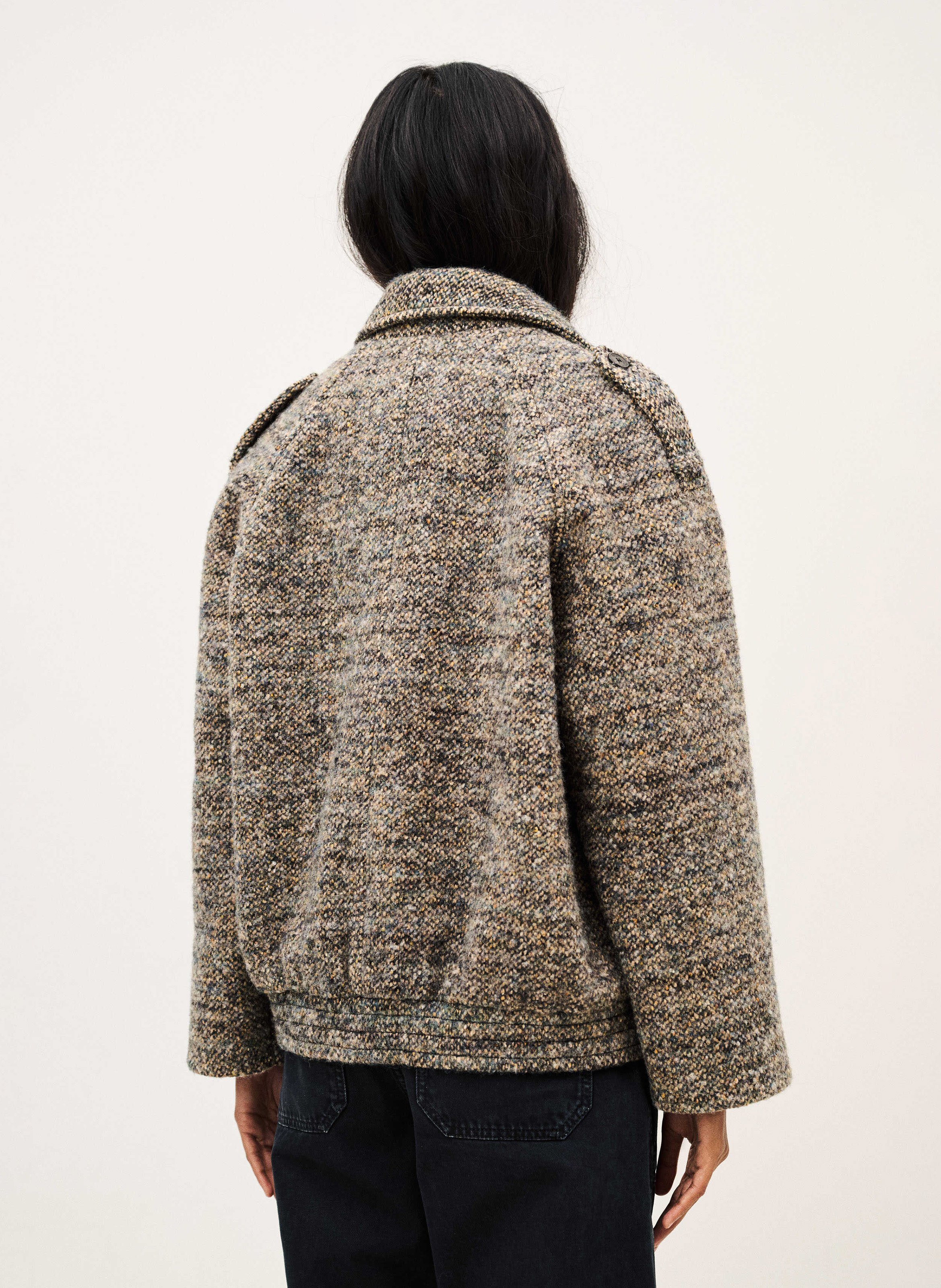 Manteau ample en laine mélangée BA&SH Multicolore