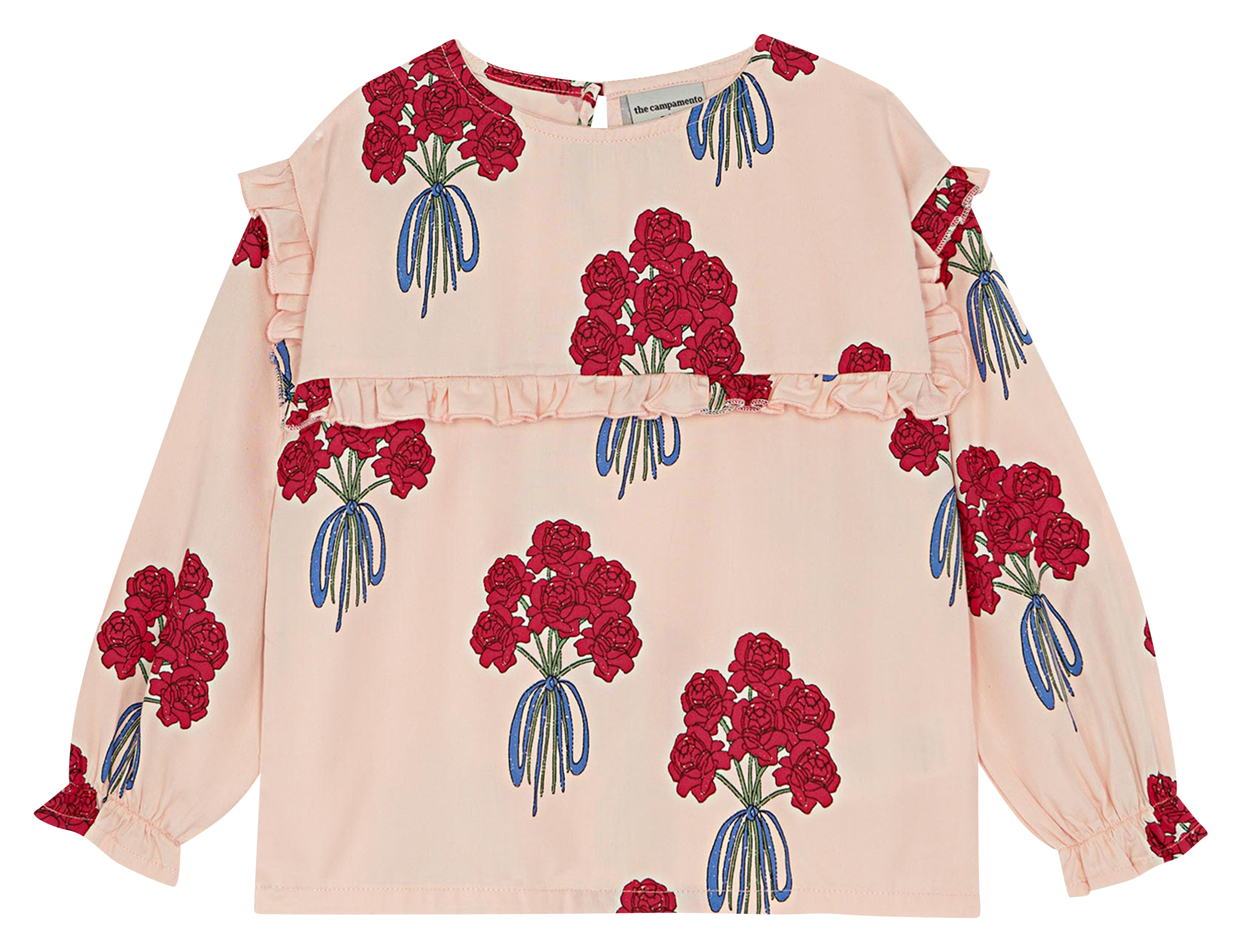 Blouse col rond imprimée  THE CAMPAMENTO Rose