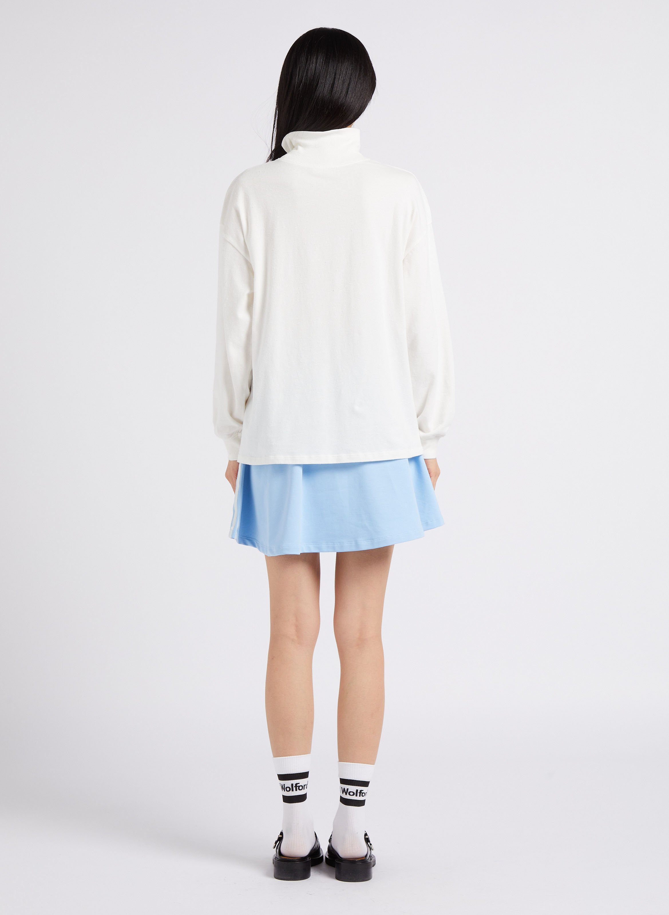 A-lijnrok van katoenmix ADIDAS Blauw