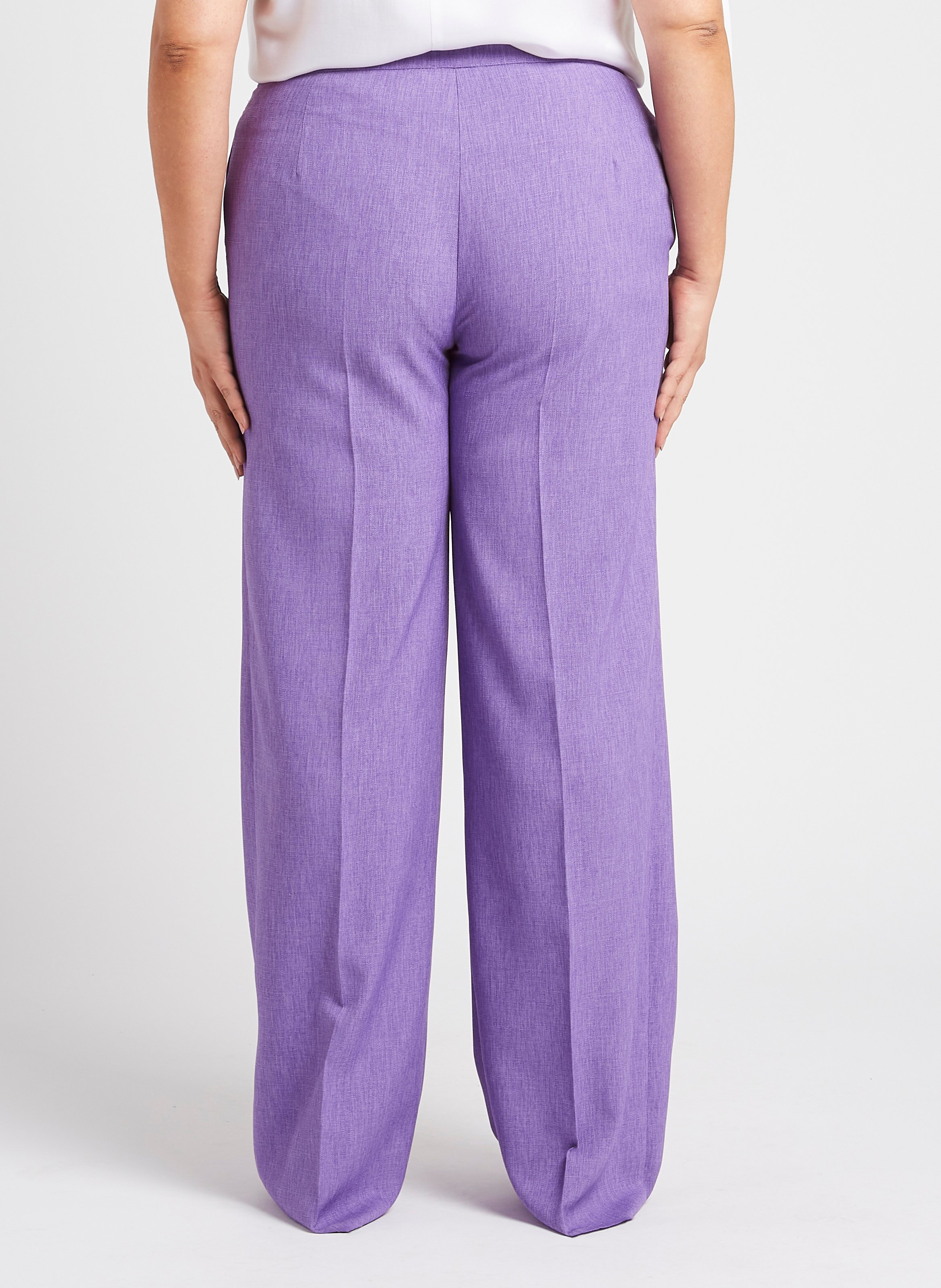Pantalon taille haute ample PERSONA by Marina Rinaldi Violet