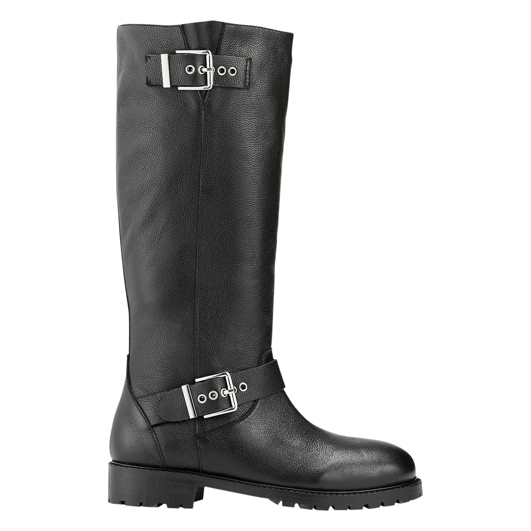 Bottes crantées en cuir COSMOPARIS Noir