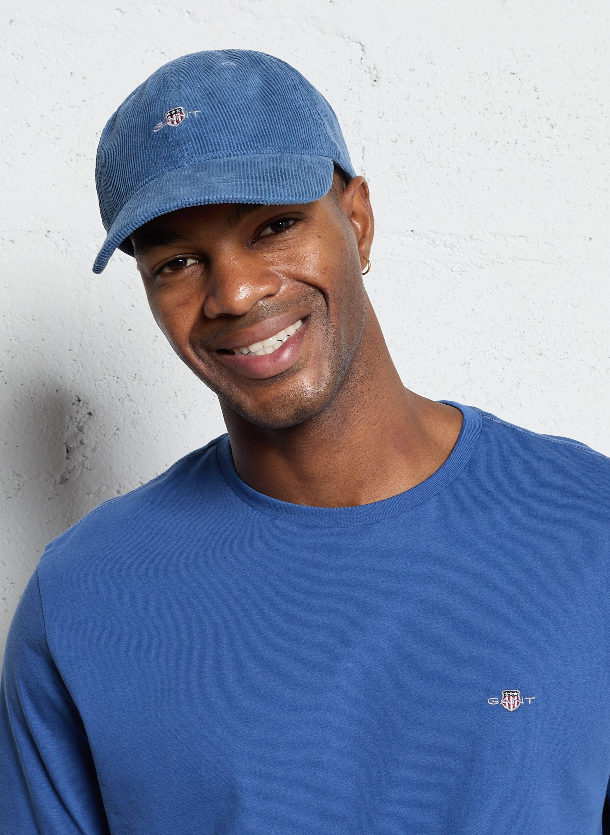 Round-neck cotton T-shirt GANT Blue