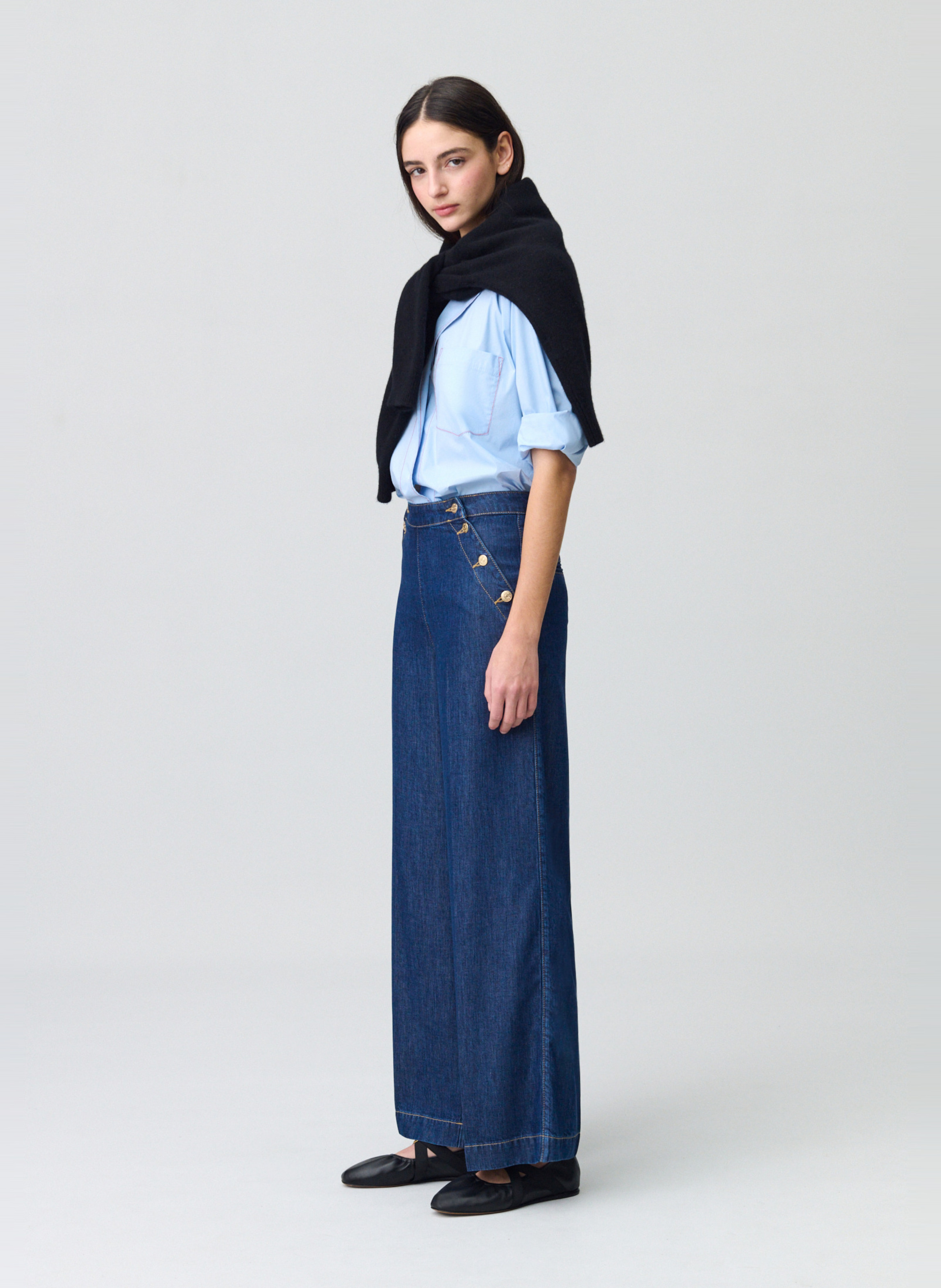 Jean à pont large  CLAUDIE PIERLOT Bleu