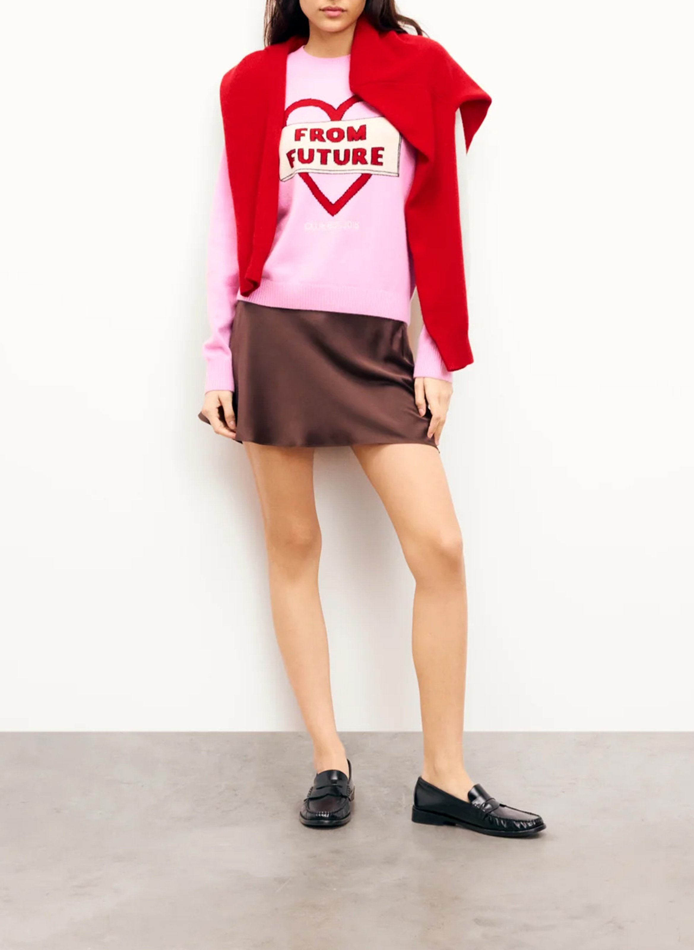 Oversized cashmere printed sweater FROM FUTURE Pink