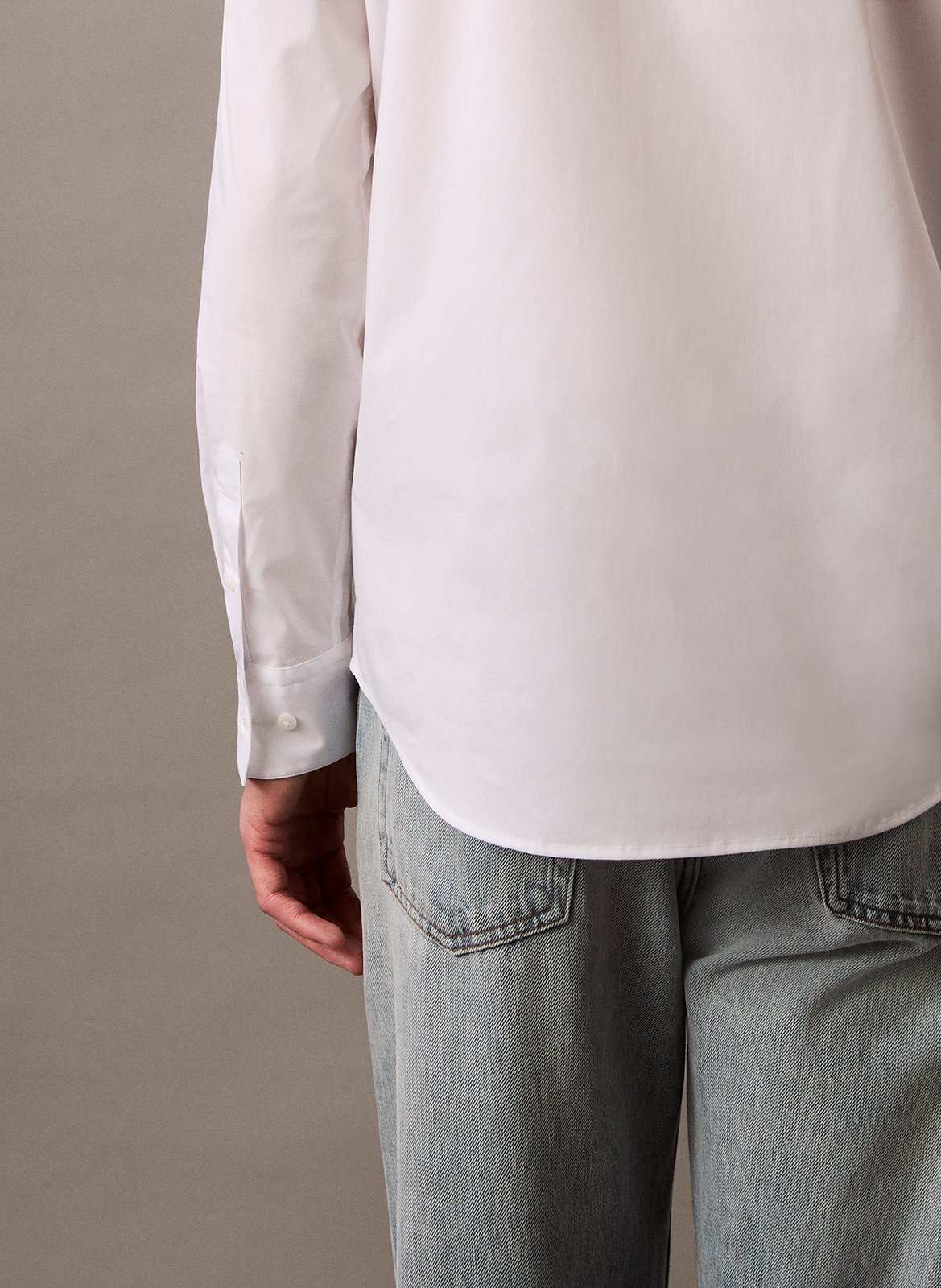 Regular-fit cotton-blend shirt CALVIN KLEIN White
