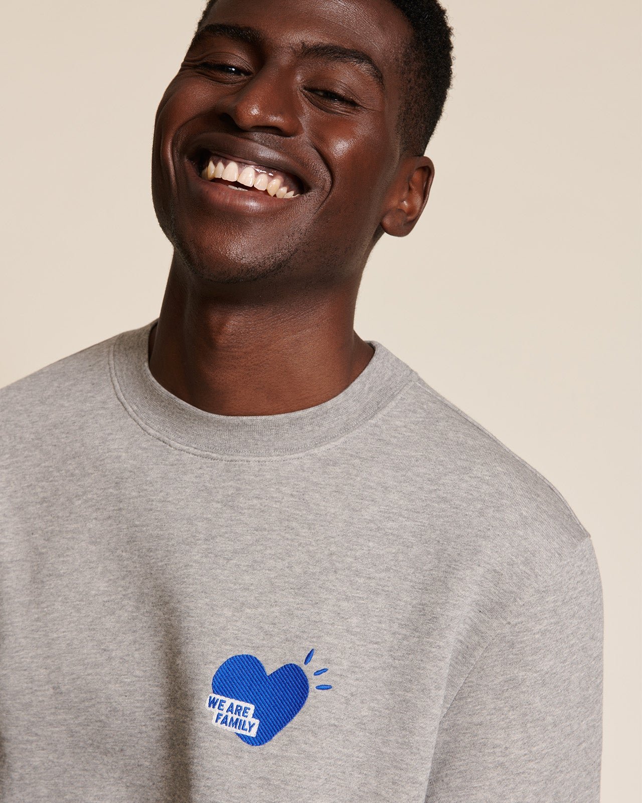 The "we are family" organic cotton sweatshirt EMOI EMOI Grey