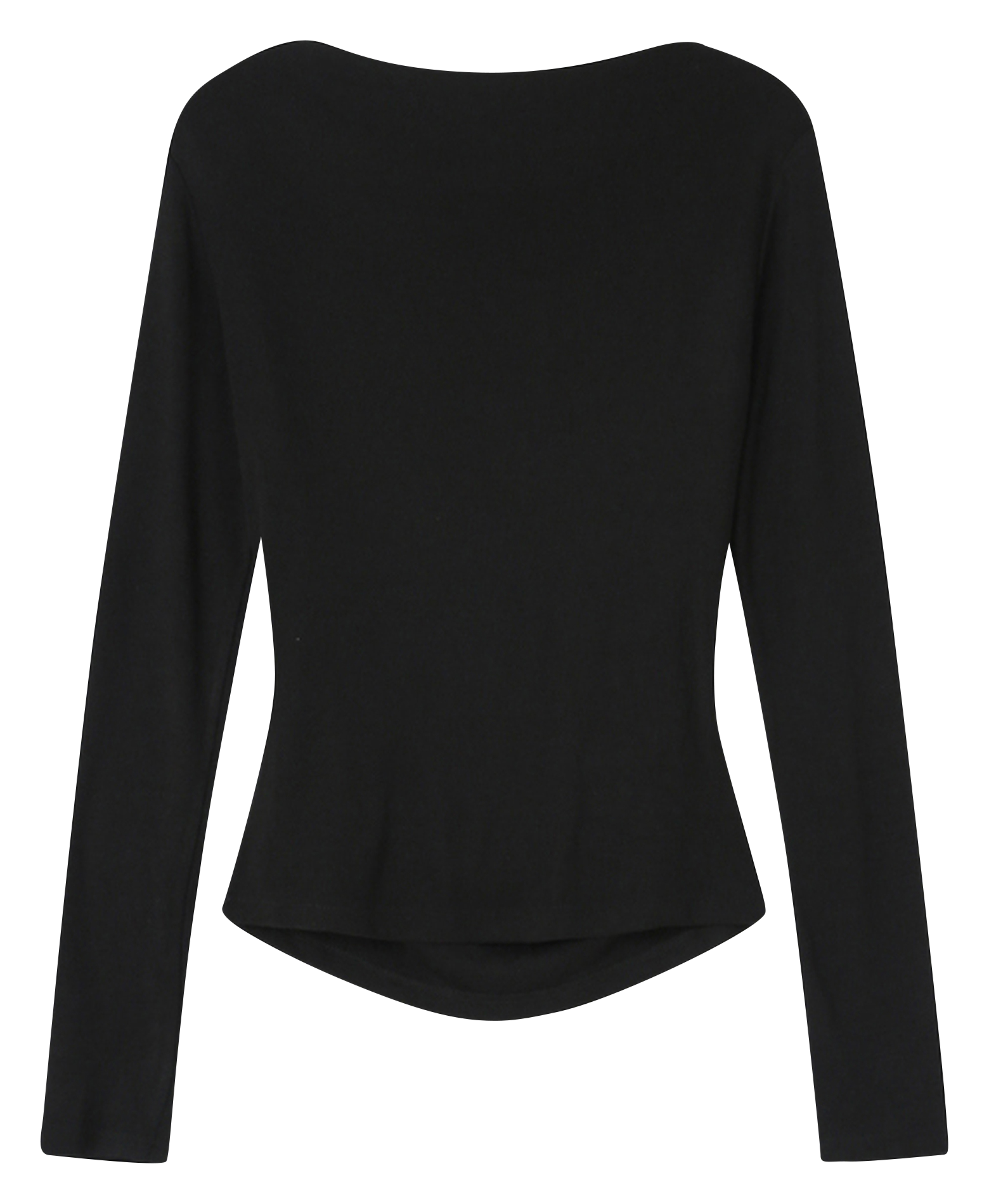Boat-neck crepe sweater GRACE ET MILA Black