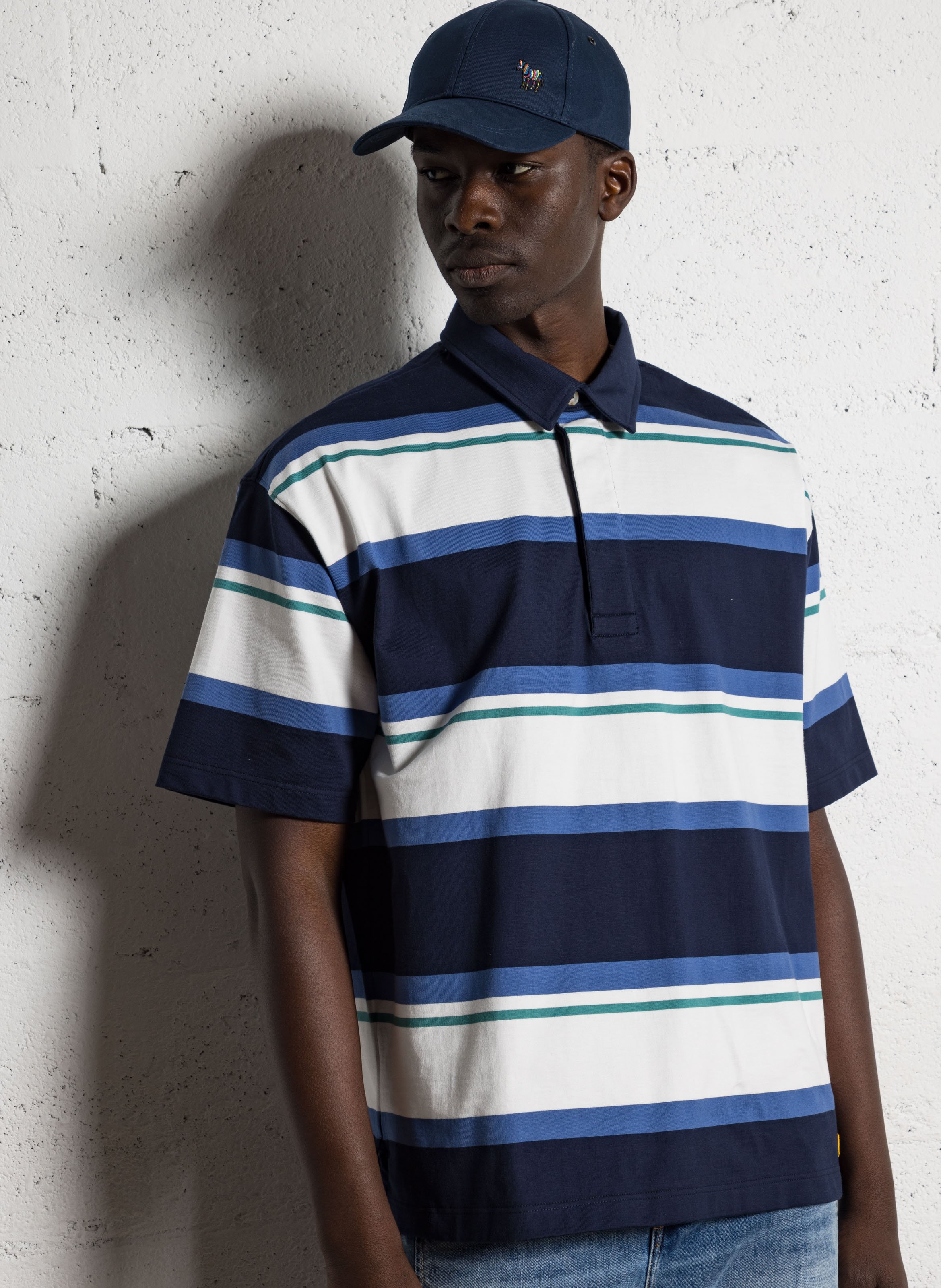 Oversized cotton polo shirt MulticoloredARMOR LUX