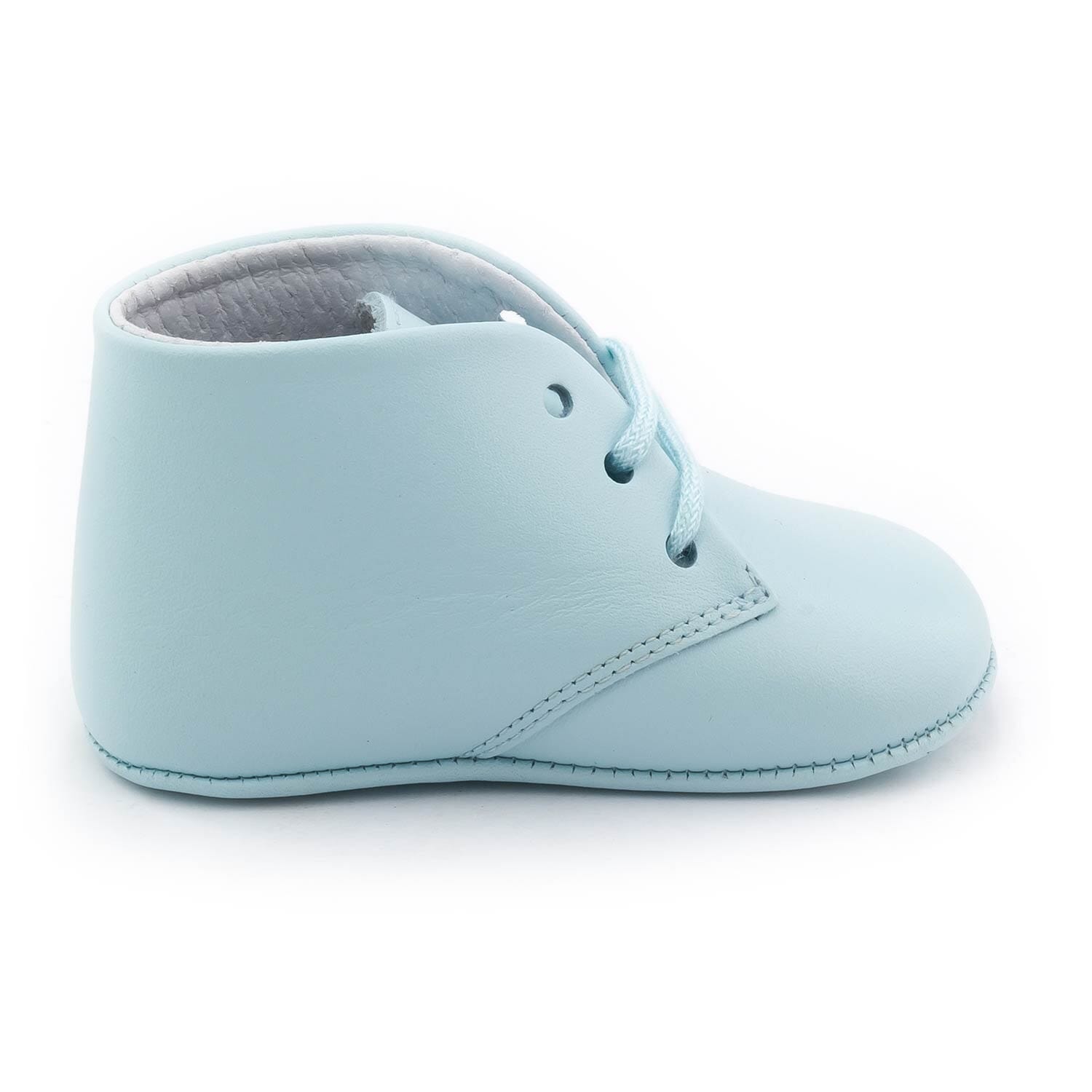 Soft leather baby booties Boni & Sidonie Blue