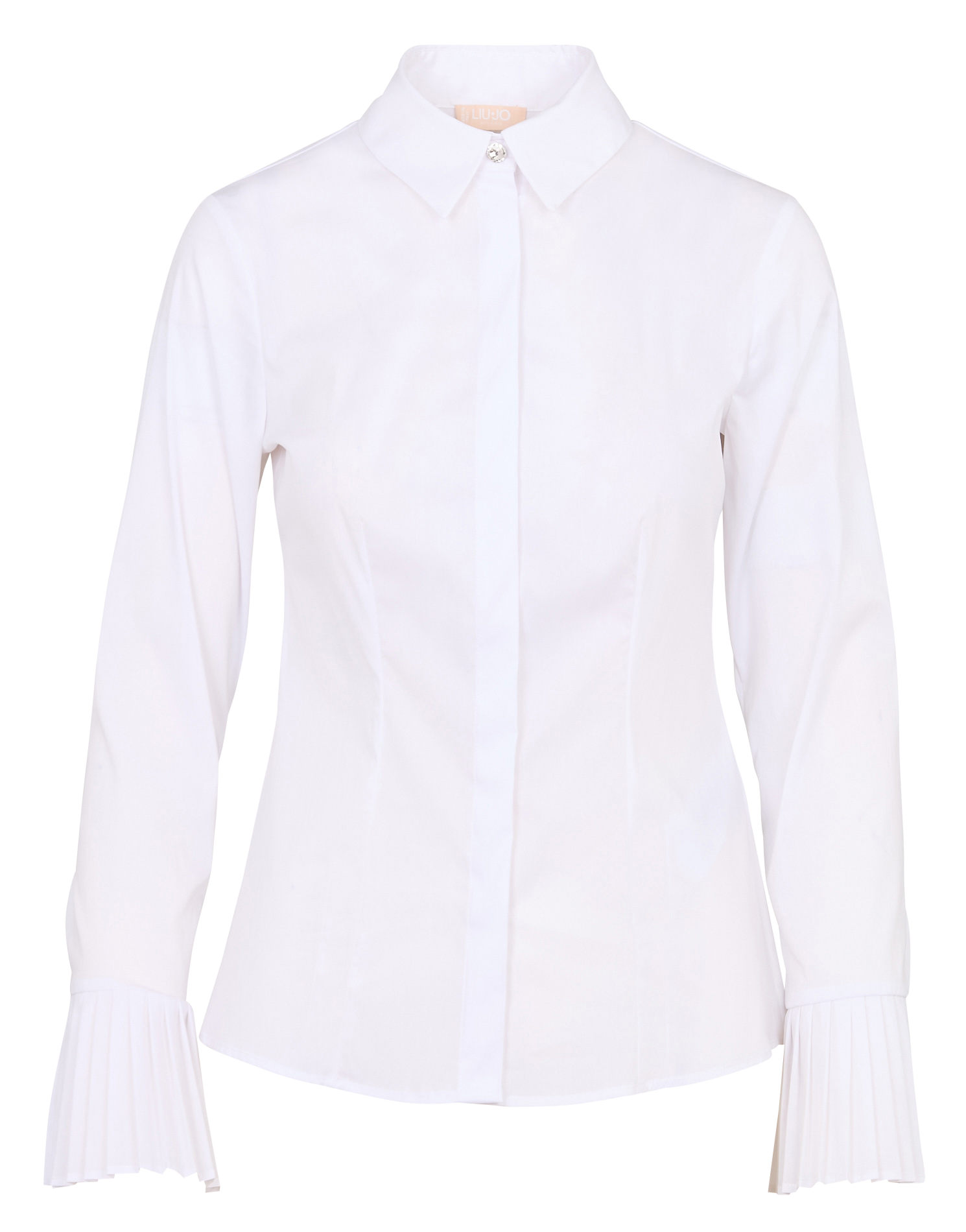 Bluse aus Baumwoll-Mix mit klassischem Kragen LIU JO Weiss