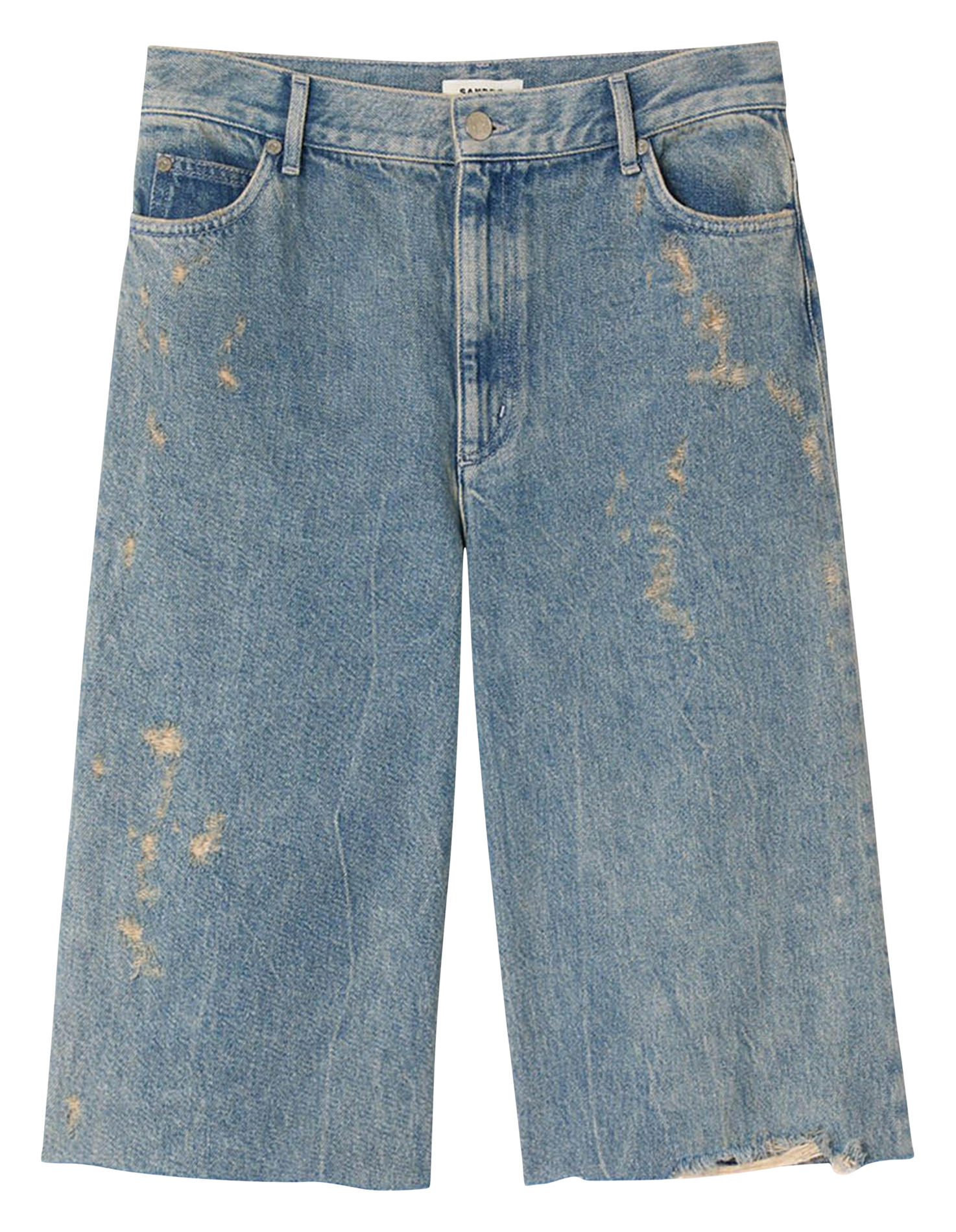 Bermuda large en coton SANDRO Bleu