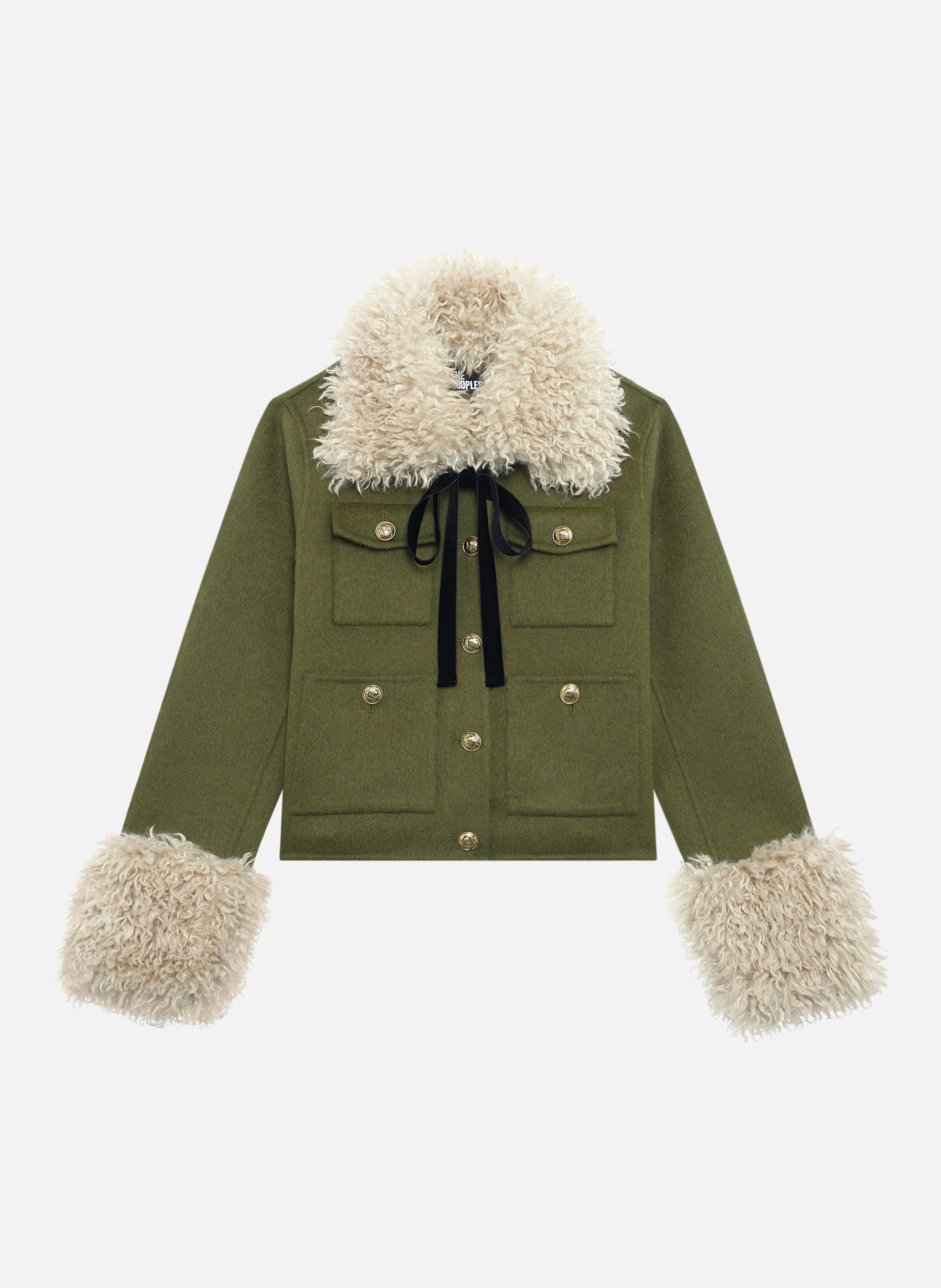Sherpa collar jacket THE KOOPLES Green