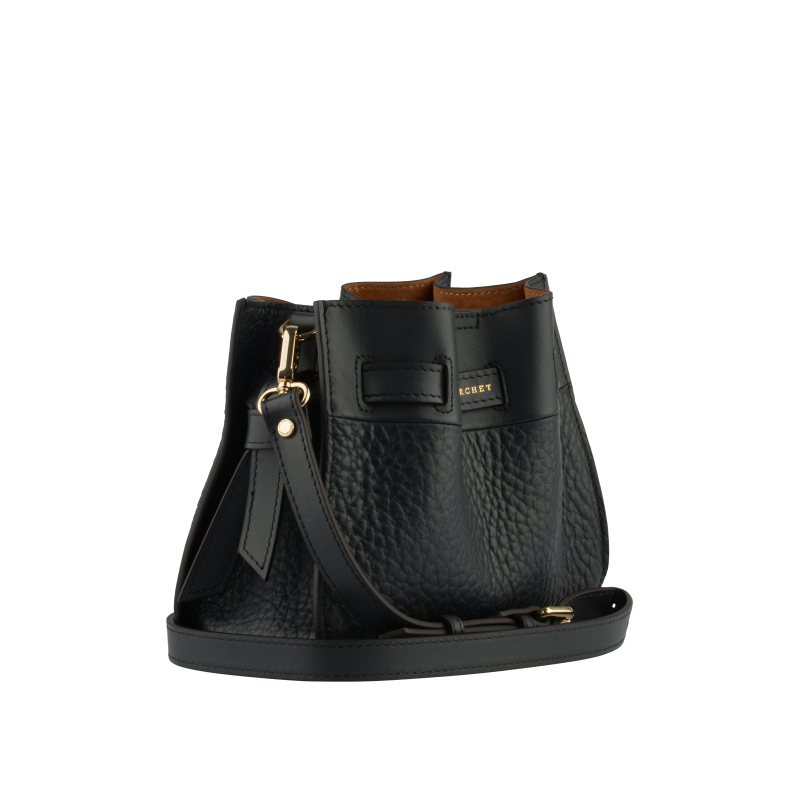 Shoulder bag - cowhide leather POURCHET Blue