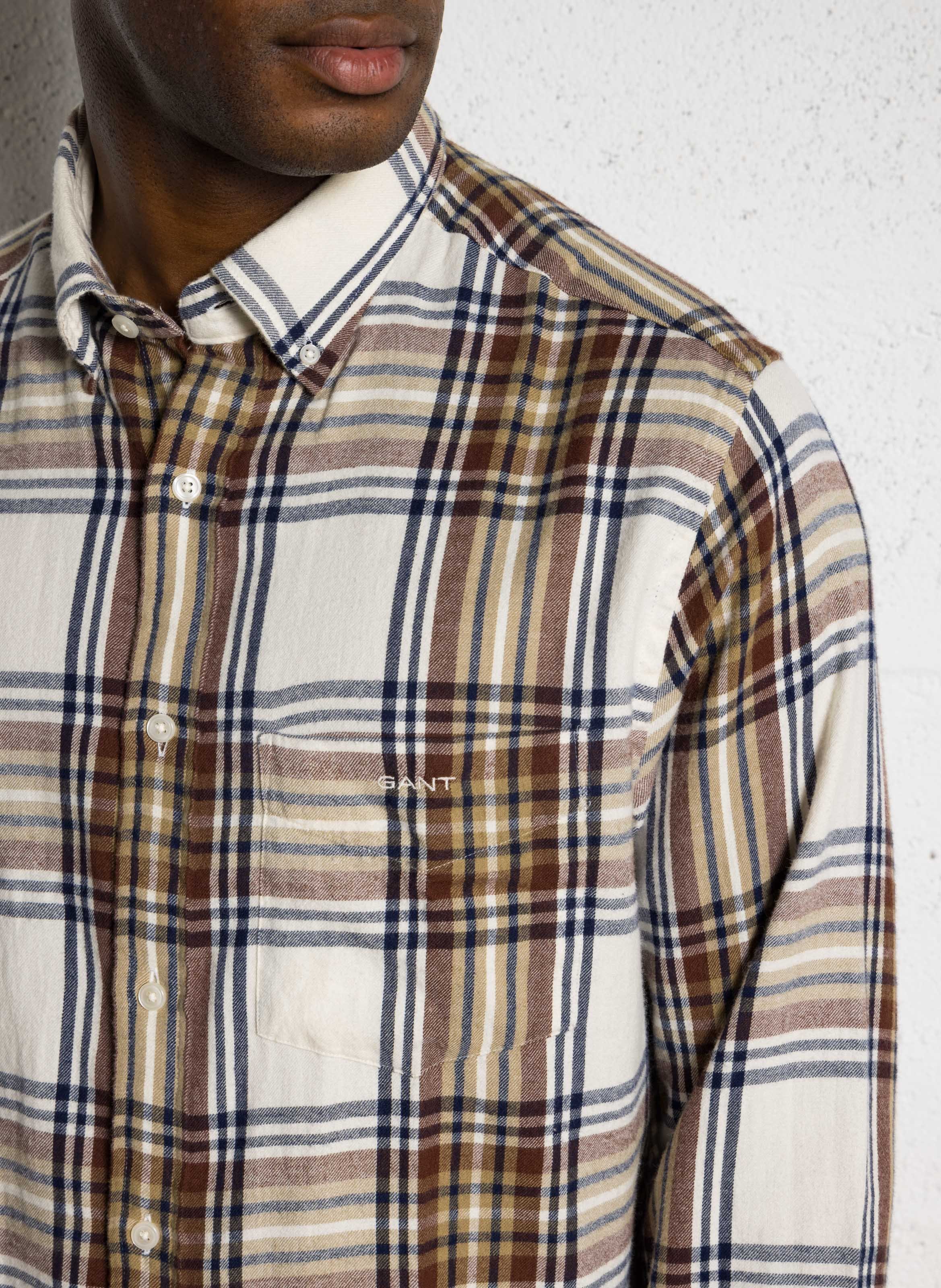 Regular shirt with patterns GANT Beige